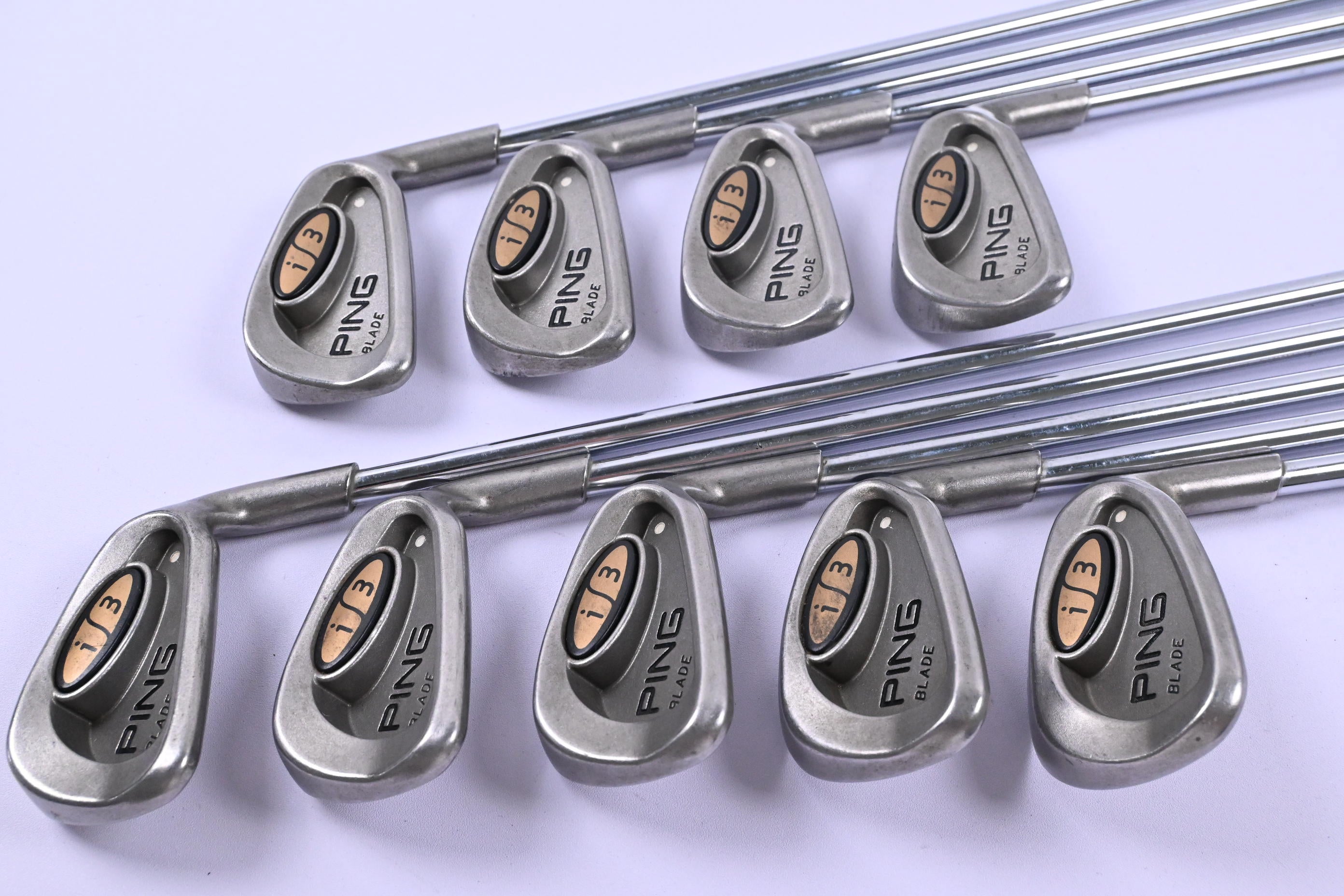 Ping i3 Irons / 3-PW+SW / White Dot / Regular Flex Ping Cushin JZ Shafts