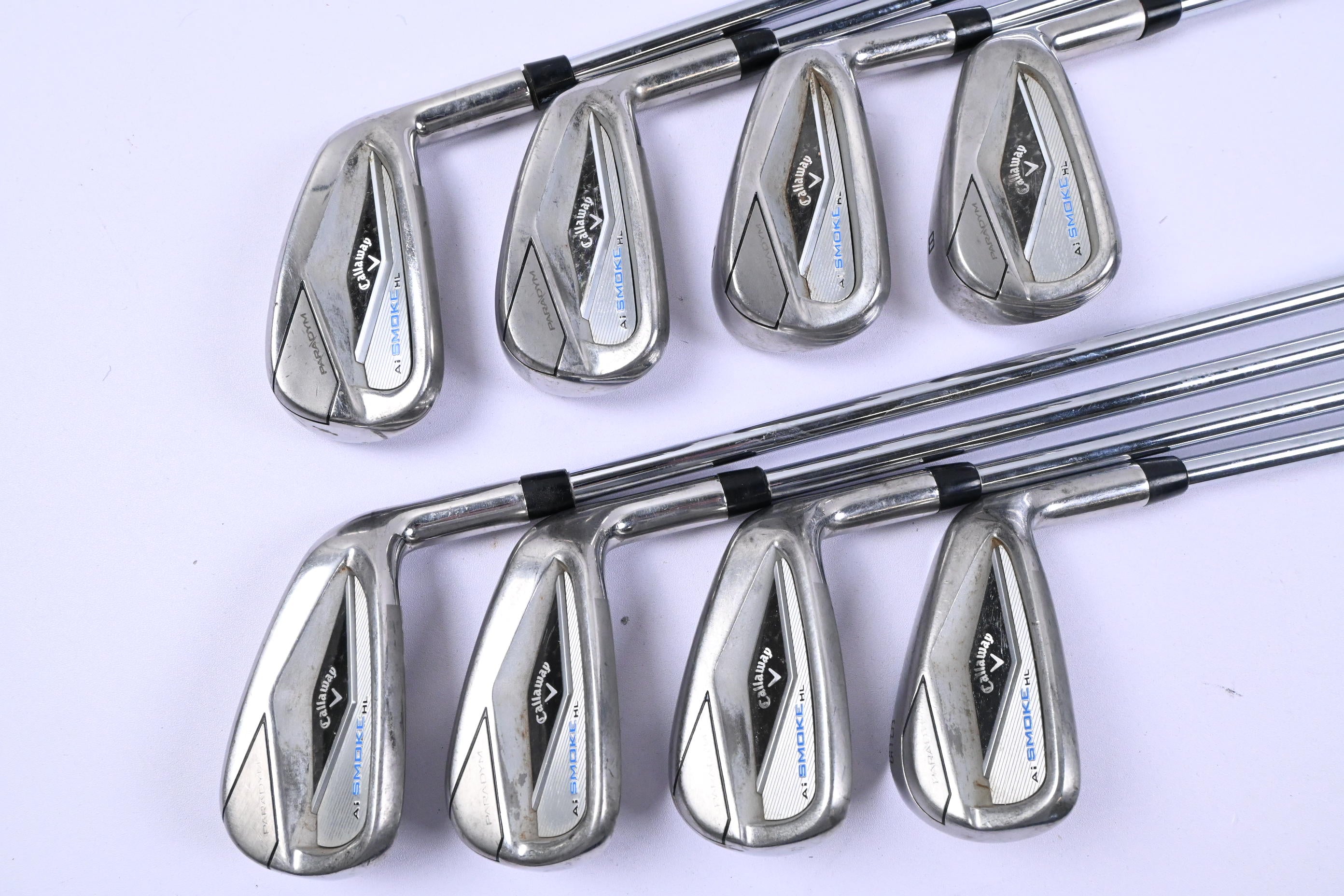 Callaway Paradym Ai Smoke HL Irons / 5-PW+GW+SW / Regular Flex Elevate 85 Shafts