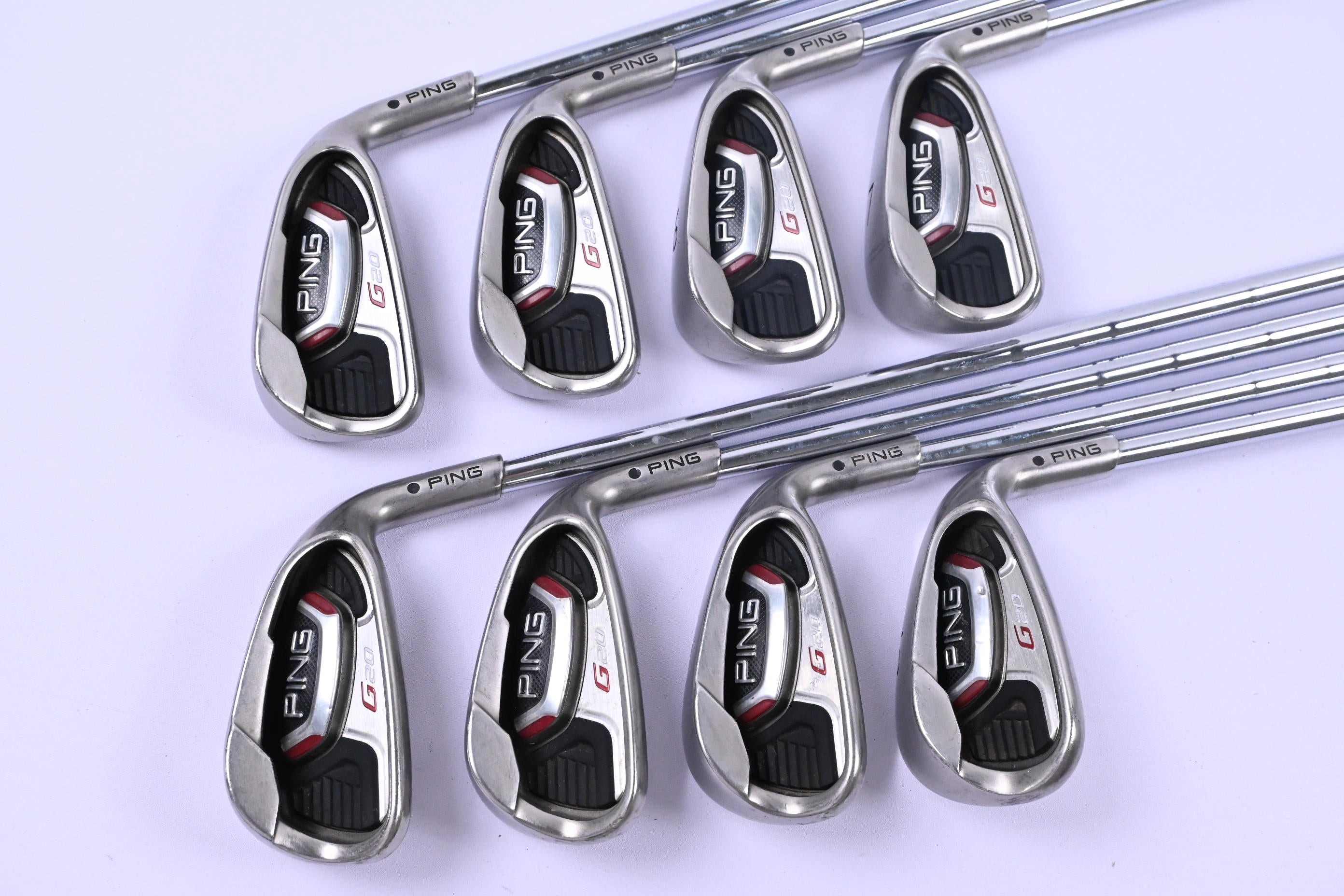 Ping G20 Irons / 4-PW+SW / Black Dot / Stiff Flex Ping CFS Shafts