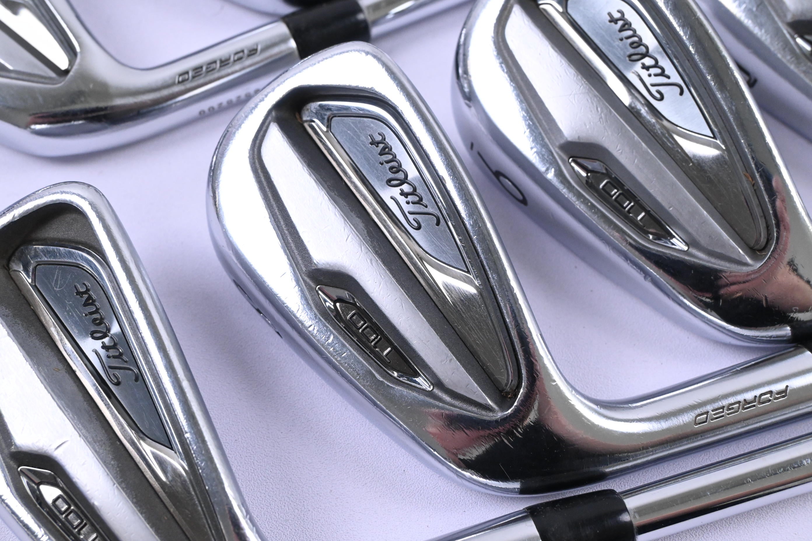 Left Hand Titleist T100 2019 Irons / 4-PW / X-Flex Steel Shafts