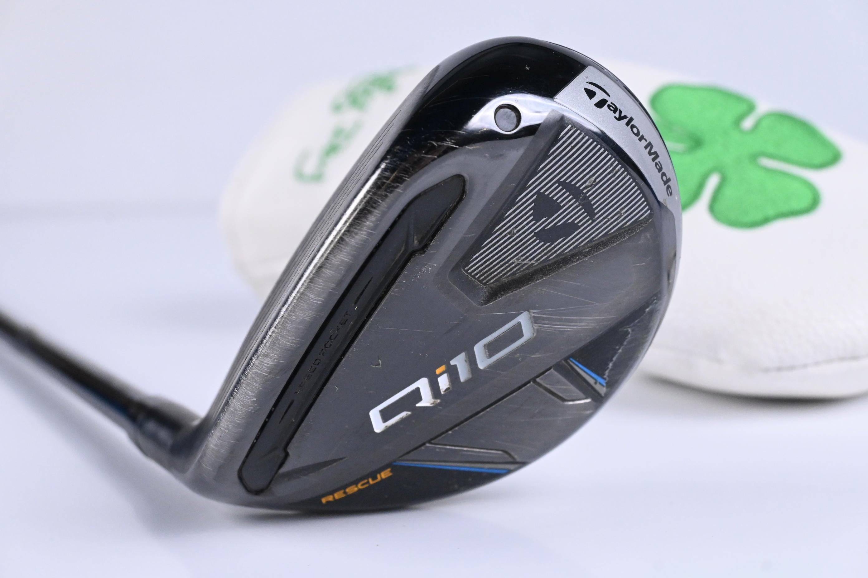 Left Hand Taylormade Qi10 #3 Hybrid / 19 Degree / Stiff Flex Ventus TR Blue 7