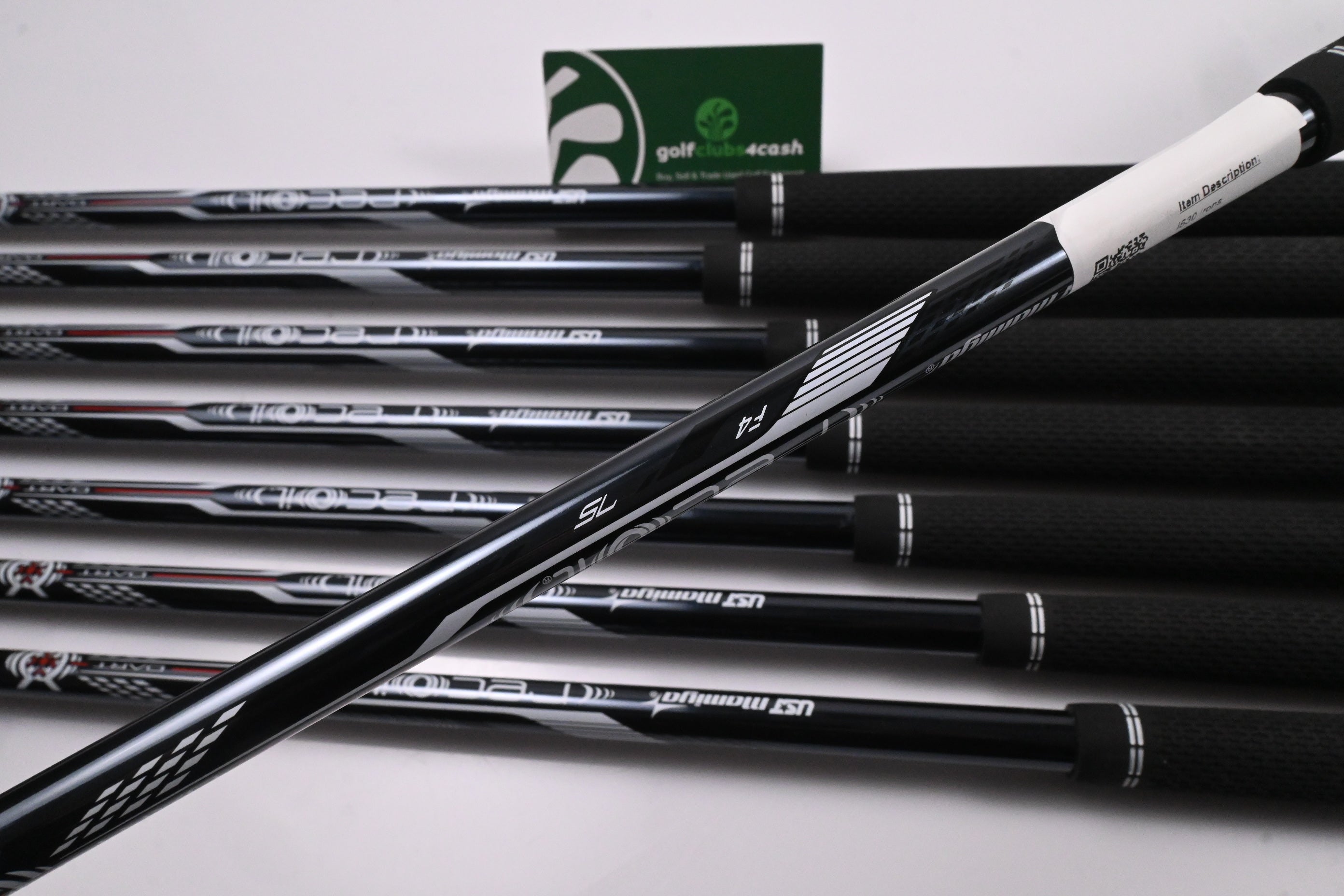 Left Hand Ping i530 Irons / 4-PW+GW / Green Dot / Stiff Flex UST Recoil Dart 75