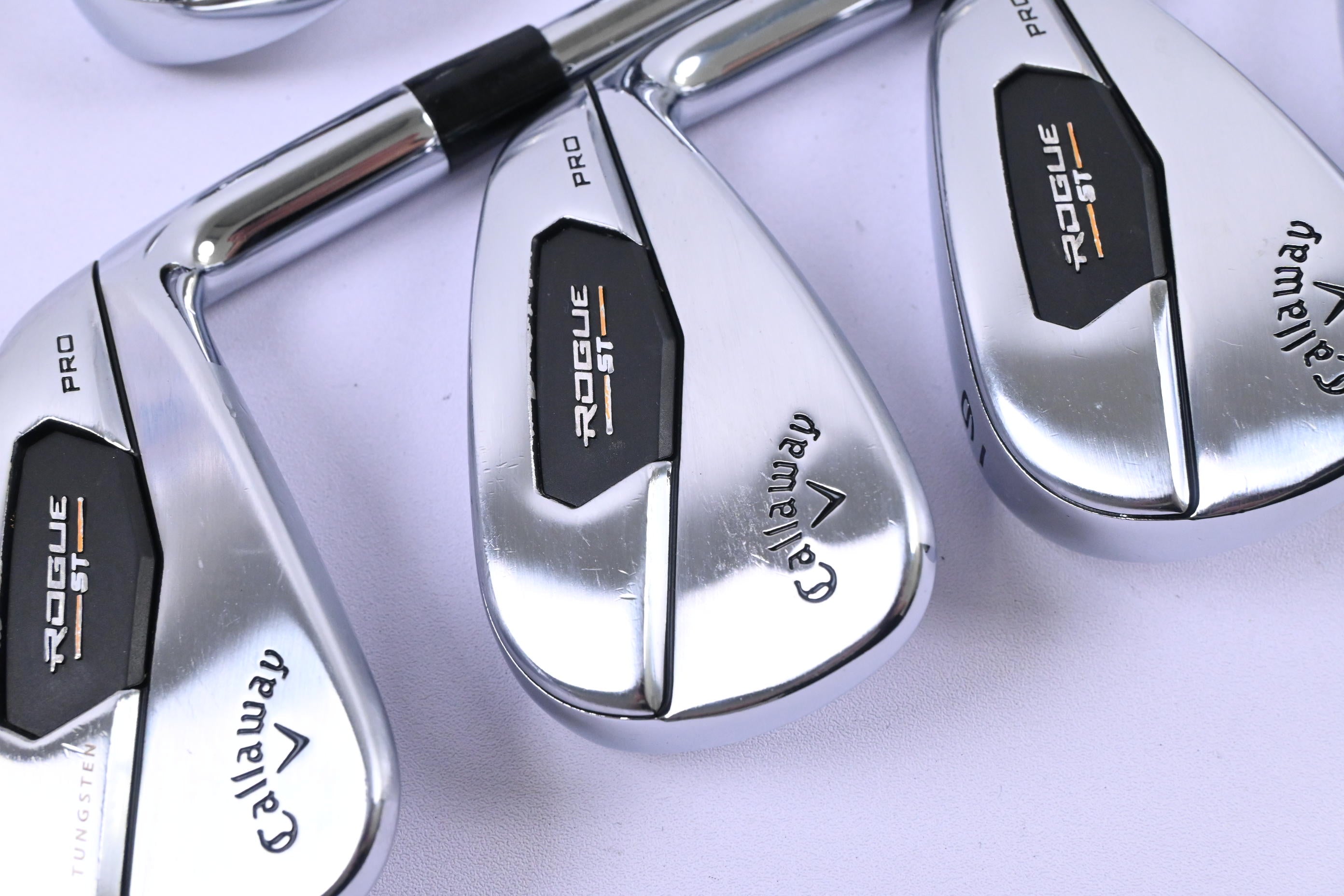 Callaway Rogue ST Pro Irons / 4-PW / Stiff Flex Project X Rifle 105 Shafts