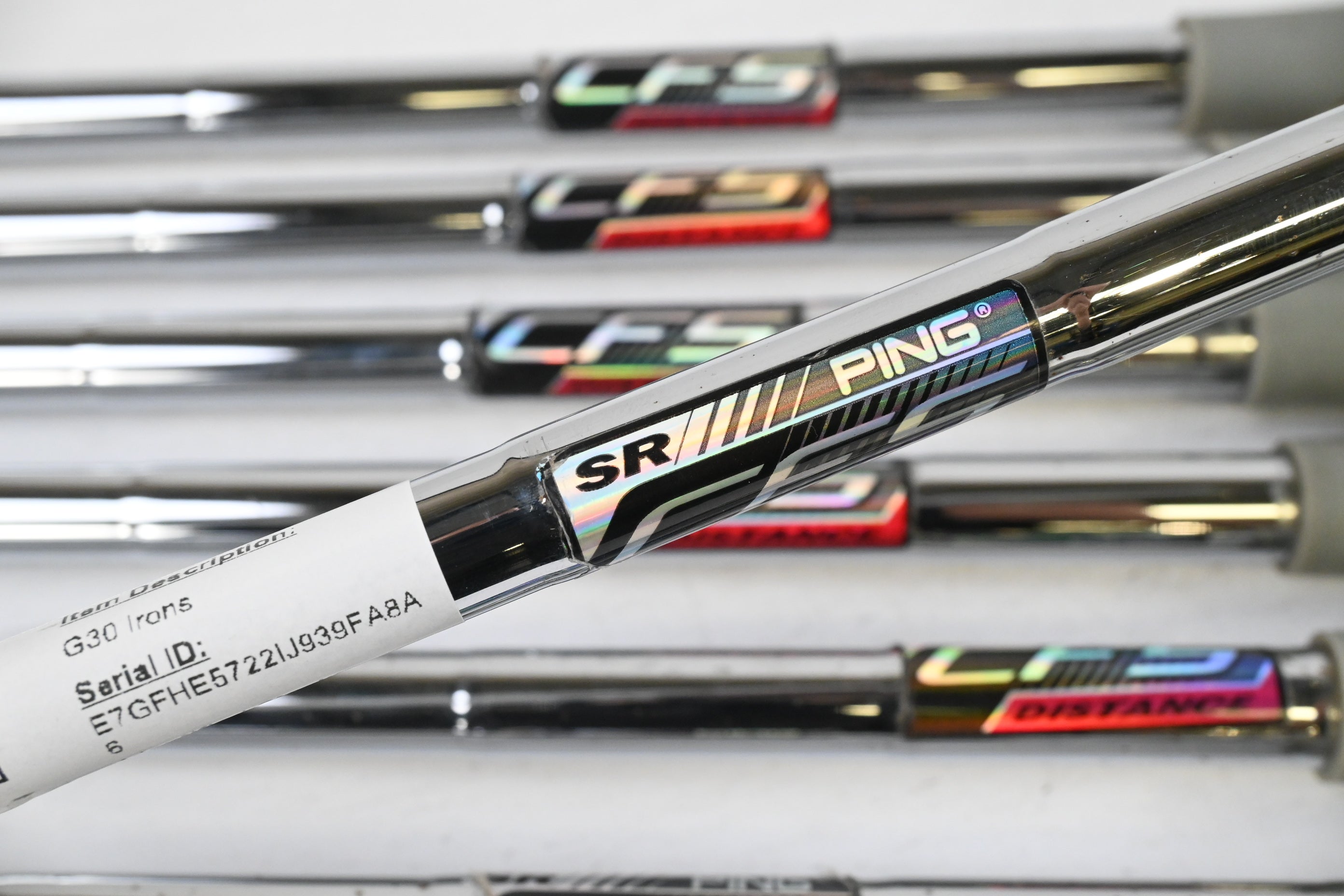Ping G30 Irons / 5-PW+GW+SW / Green Dot / Senior Flex Ping CFS Shafts