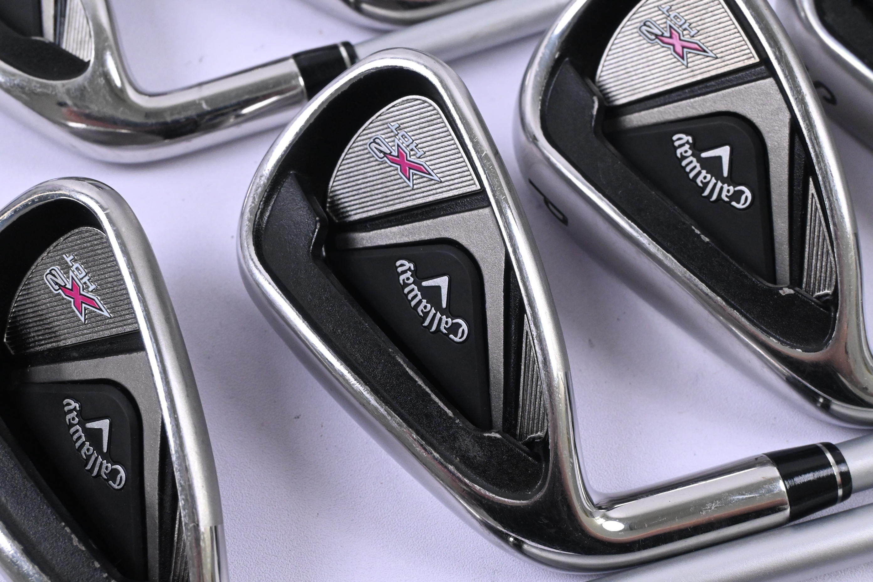 Left Hand Callaway X2 Hot Irons / 5-PW+SW / Ladies Flex Callaway X2 Hot Shafts