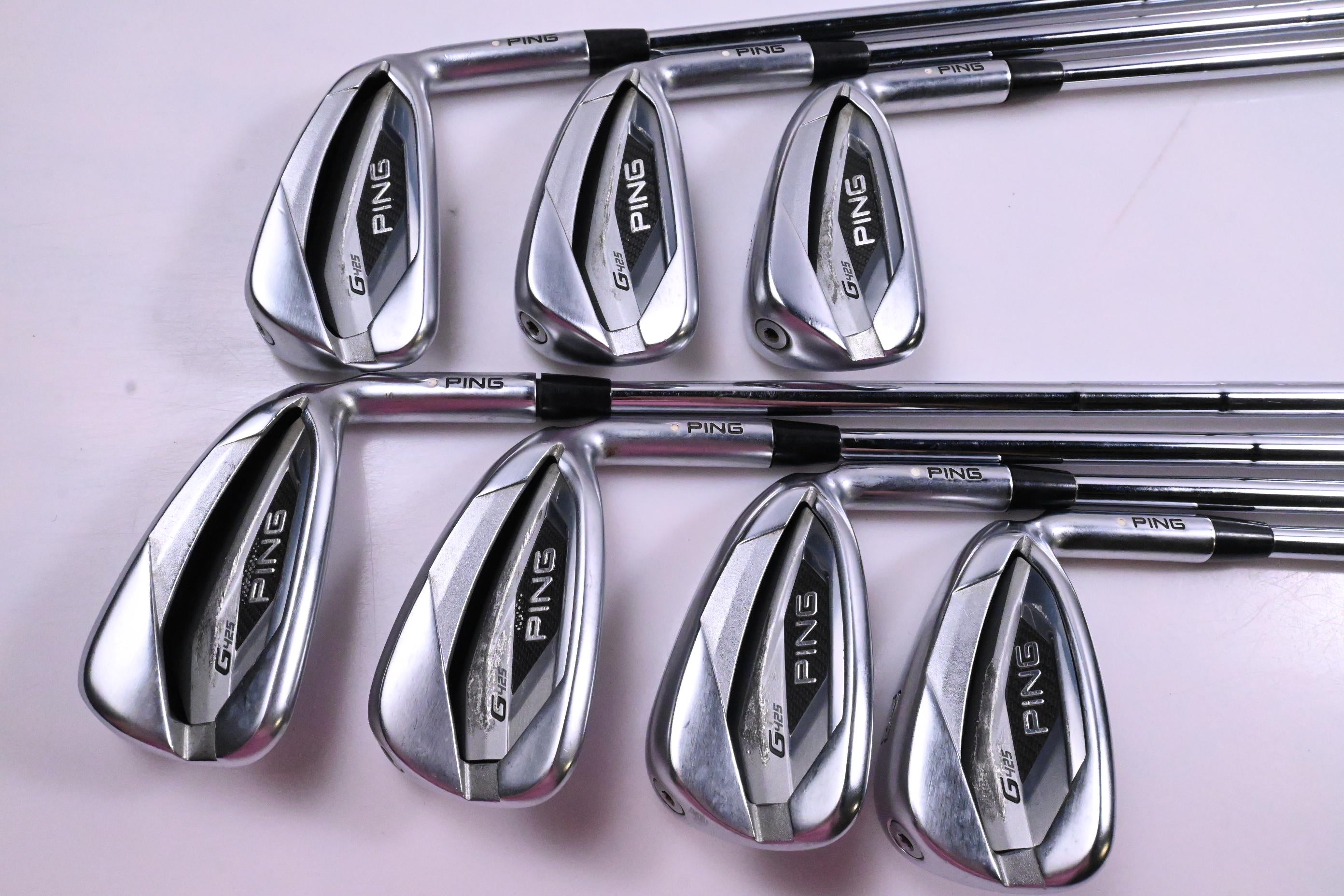 Ping G425 Irons / 4-PW / White Dot / X-Flex Dynamic Gold 120 X100 Shafts