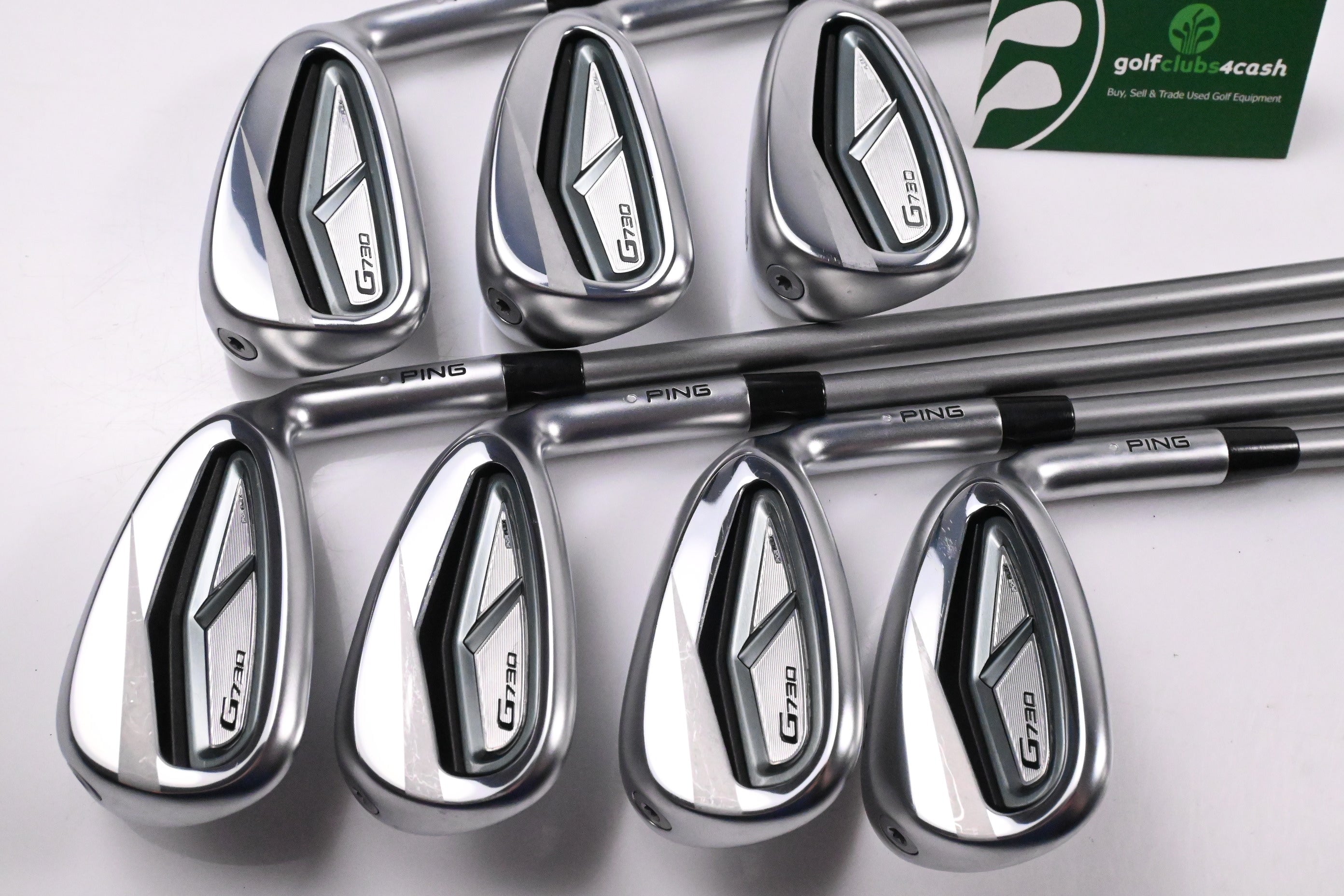 Ping G730 Irons / 7-PW+UW+50°+56° / Silver Dot / Senior Flex Ping Alta Quick 45