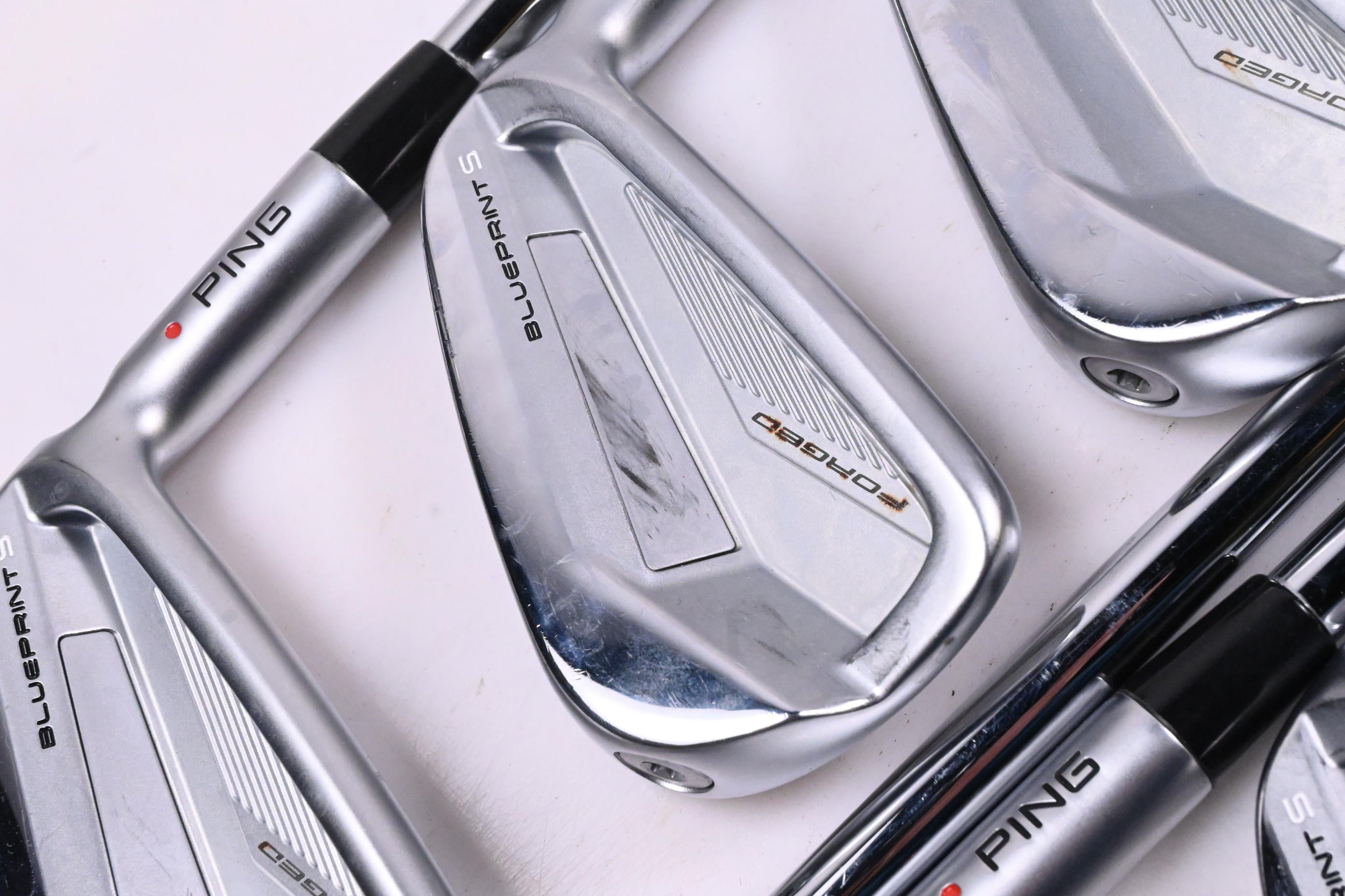 Ping Blueprint S Irons / 4-PW / Red Dot / Stiff Flex Ping AWT 3.0 Shafts