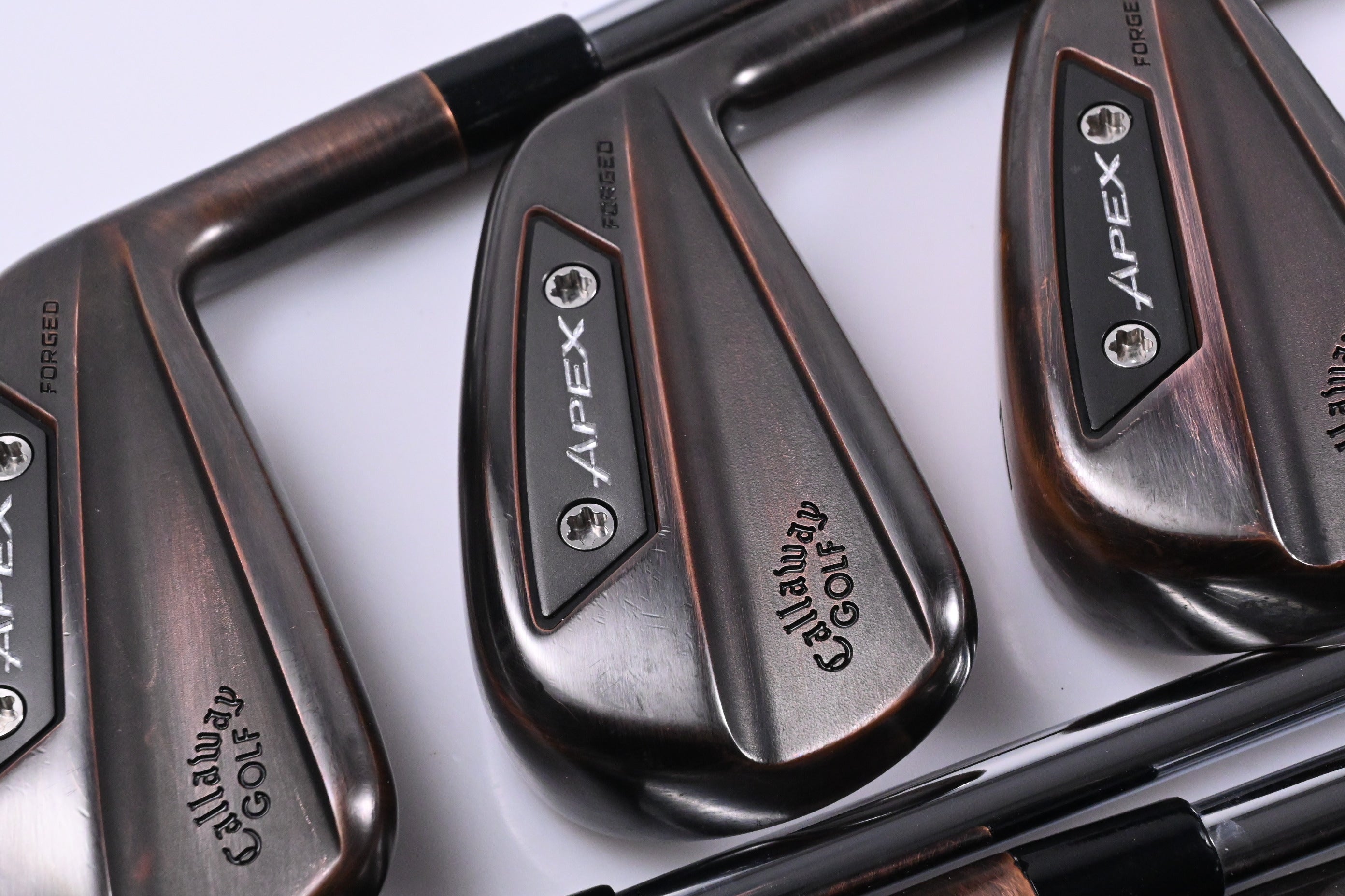 Callaway Apex Ai200 Brushed Copper Irons / 5-PW+GW / Stiff Flex Dynamic Gold Mid