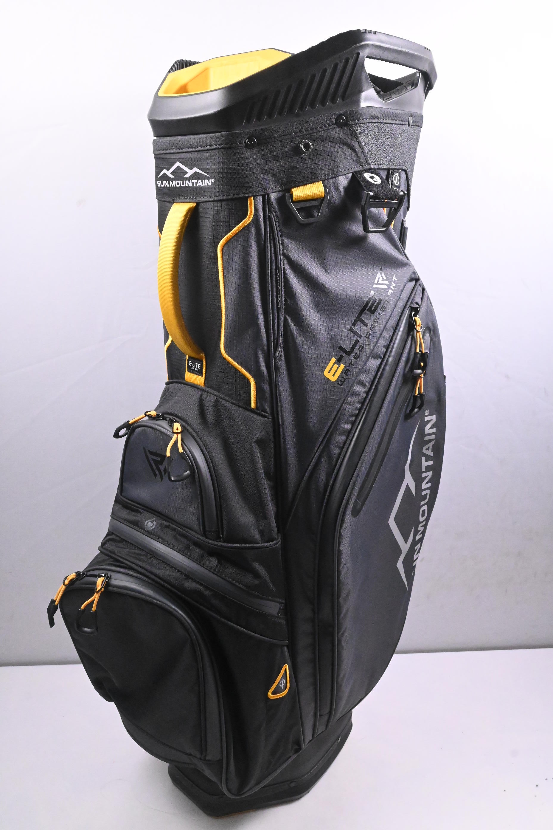 Sun Mountain E-Lite Cart Bag / 14-Way Divider / Black & Yellow