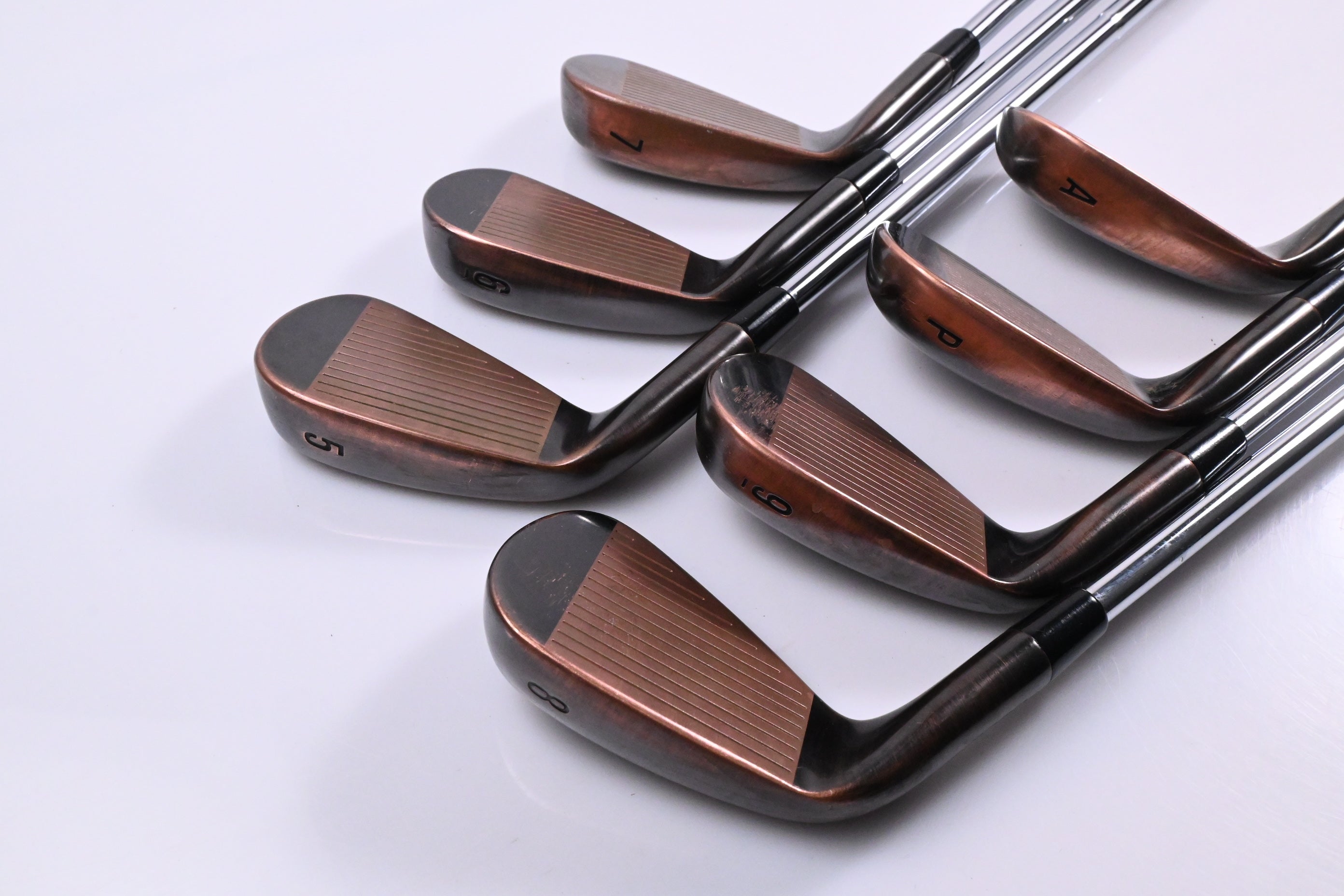 Callaway Apex Ai200 Brushed Copper Irons / 5-PW+GW / Stiff Flex Dynamic Gold Mid
