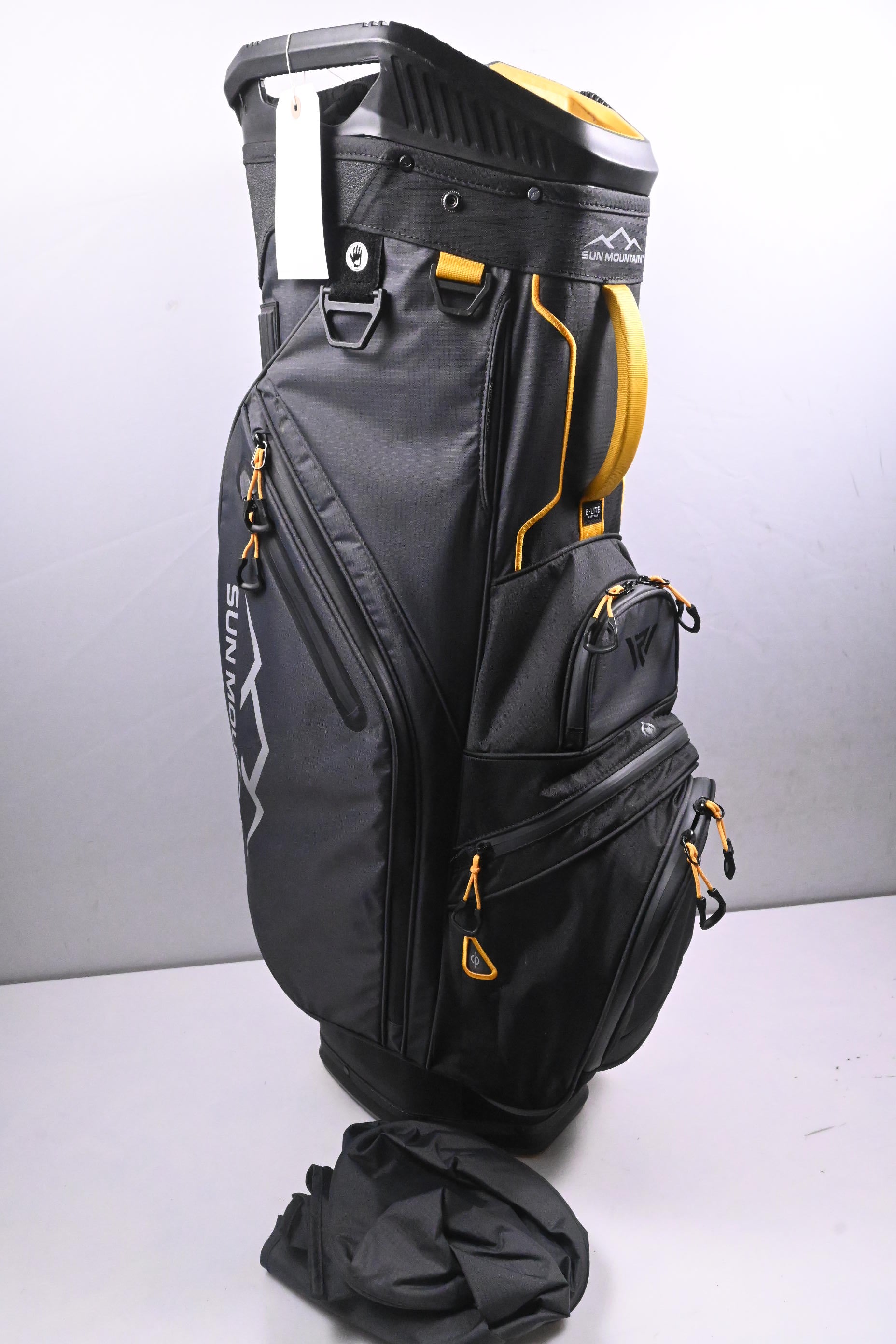 Sun Mountain E-Lite Cart Bag / 14-Way Divider / Black & Yellow