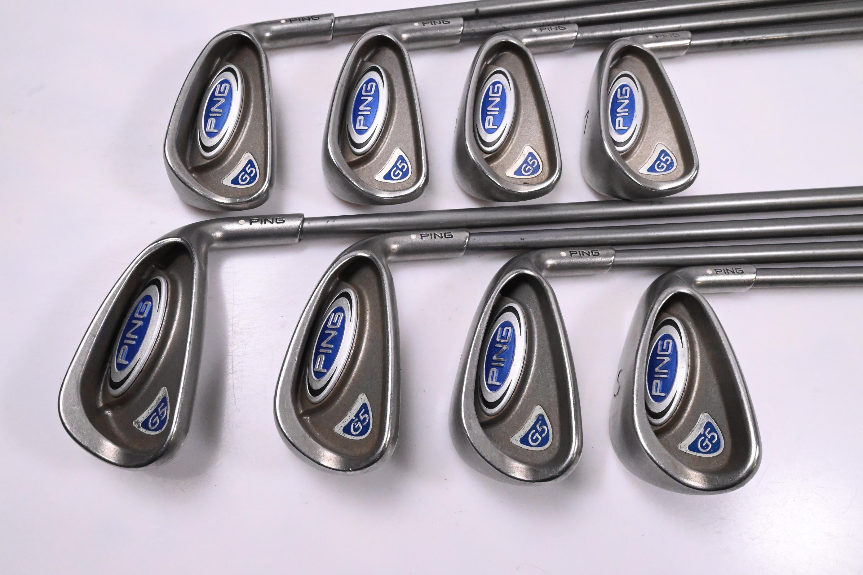 Ping G5 Irons / 4-PW+SW / White Dot / Regular Flex Ping TFC 100 I Shafts