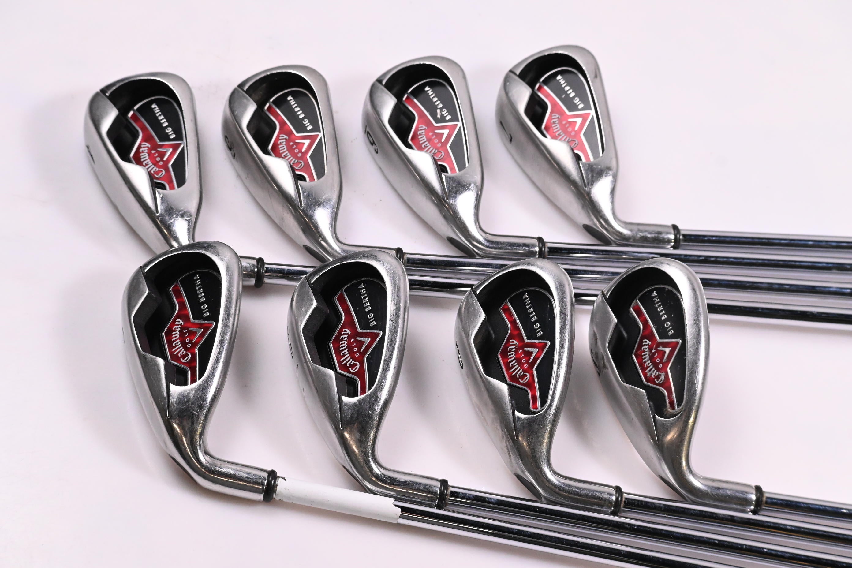 Left Hand Callaway Big Bertha 2006 Irons / 4-PW+SW / UniFlex Callaway Shafts