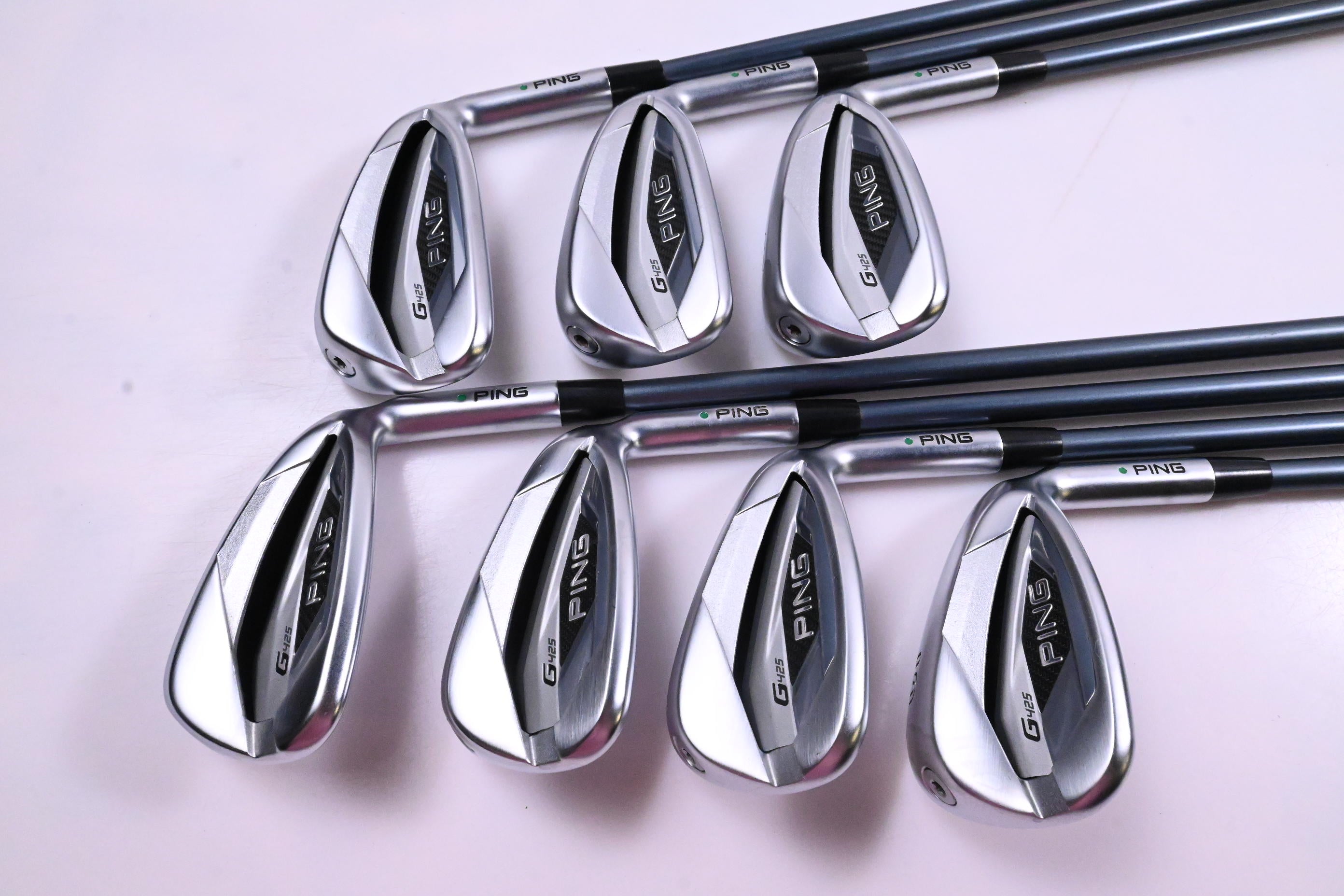 Ping G425 Irons / 6-PW+GW+SW / Green Dot / Senior Flex Ping Alta CB Slate Shafts