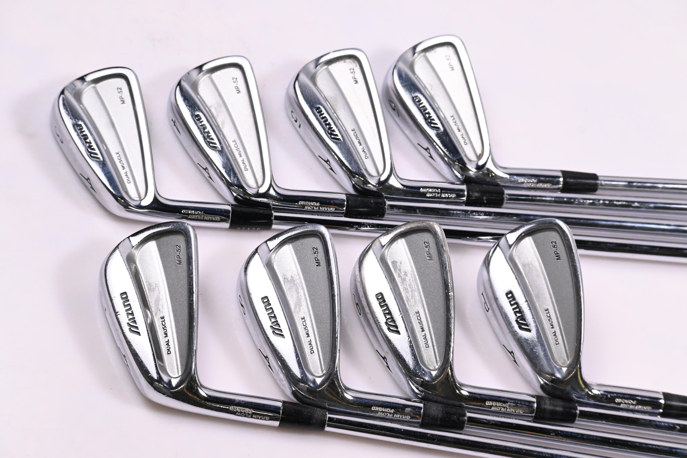 Left Hand Mizuno MP-52 Irons / 3-PW / Regular Flex Project X Shafts