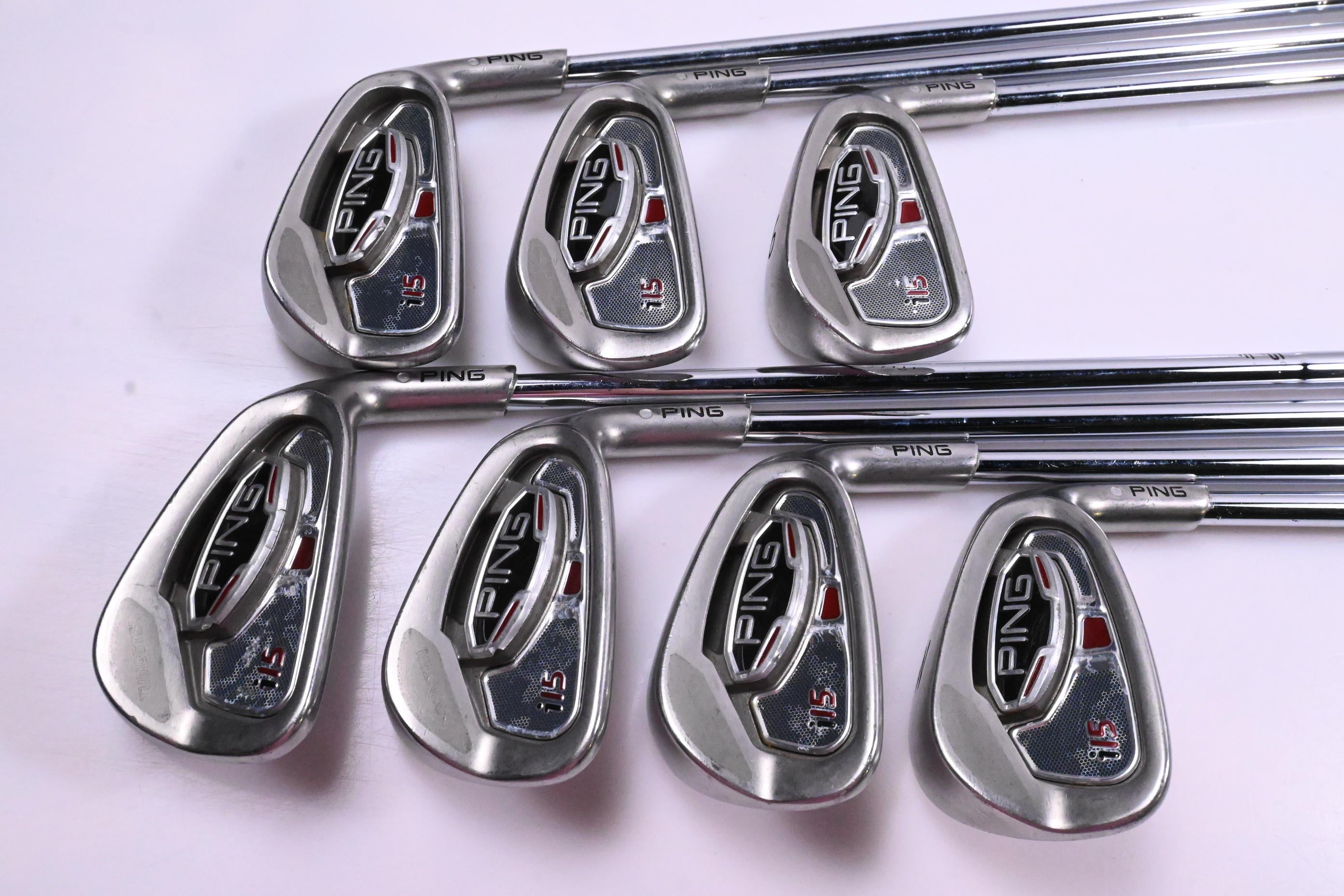 Ping i15 Irons / 4-PW / Silver Dot / Regular Flex Ping AWT Shafts