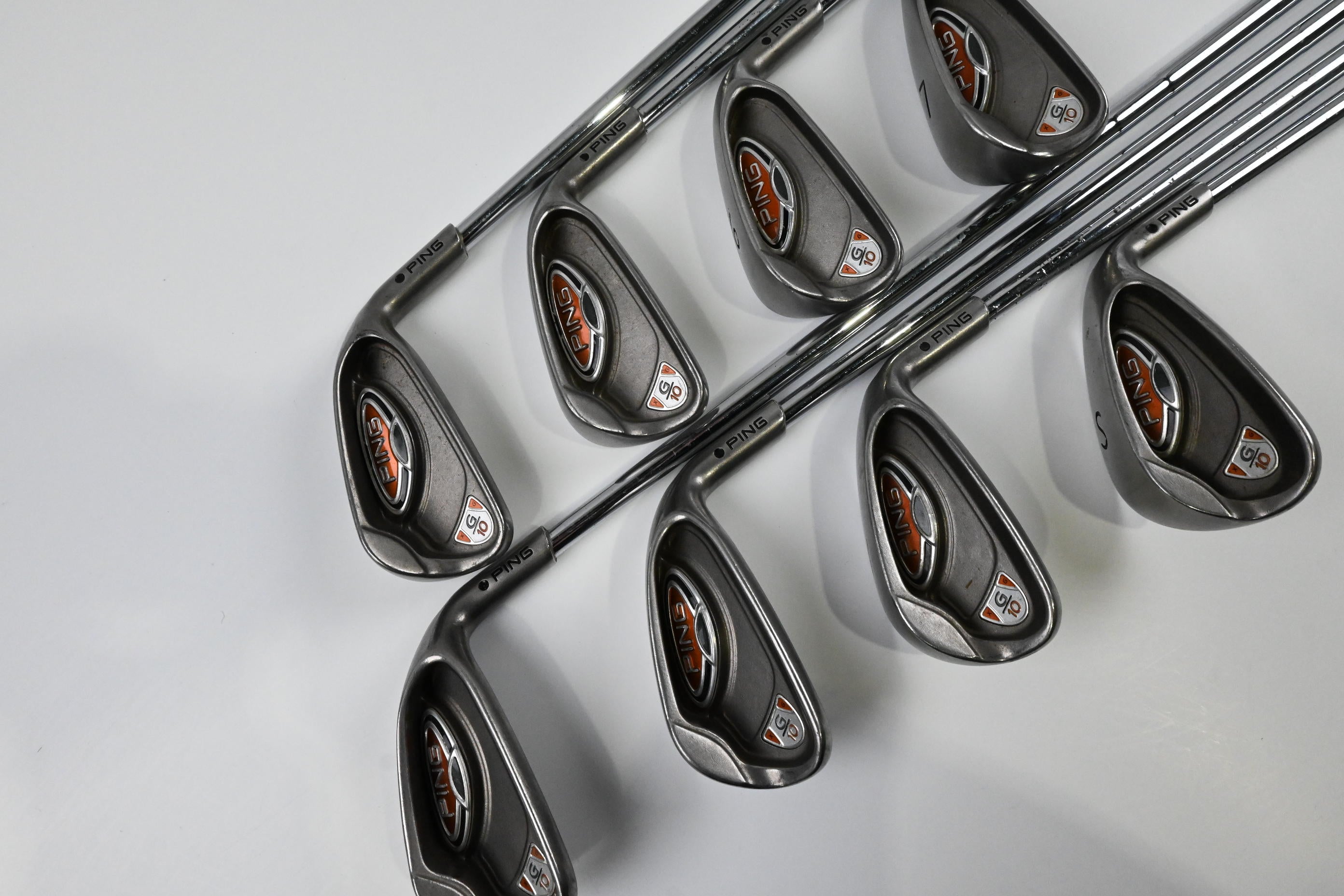 Ping G10 Irons / 4-PW+SW / Black Dot / Stiff Flex Ping Steel Shafts