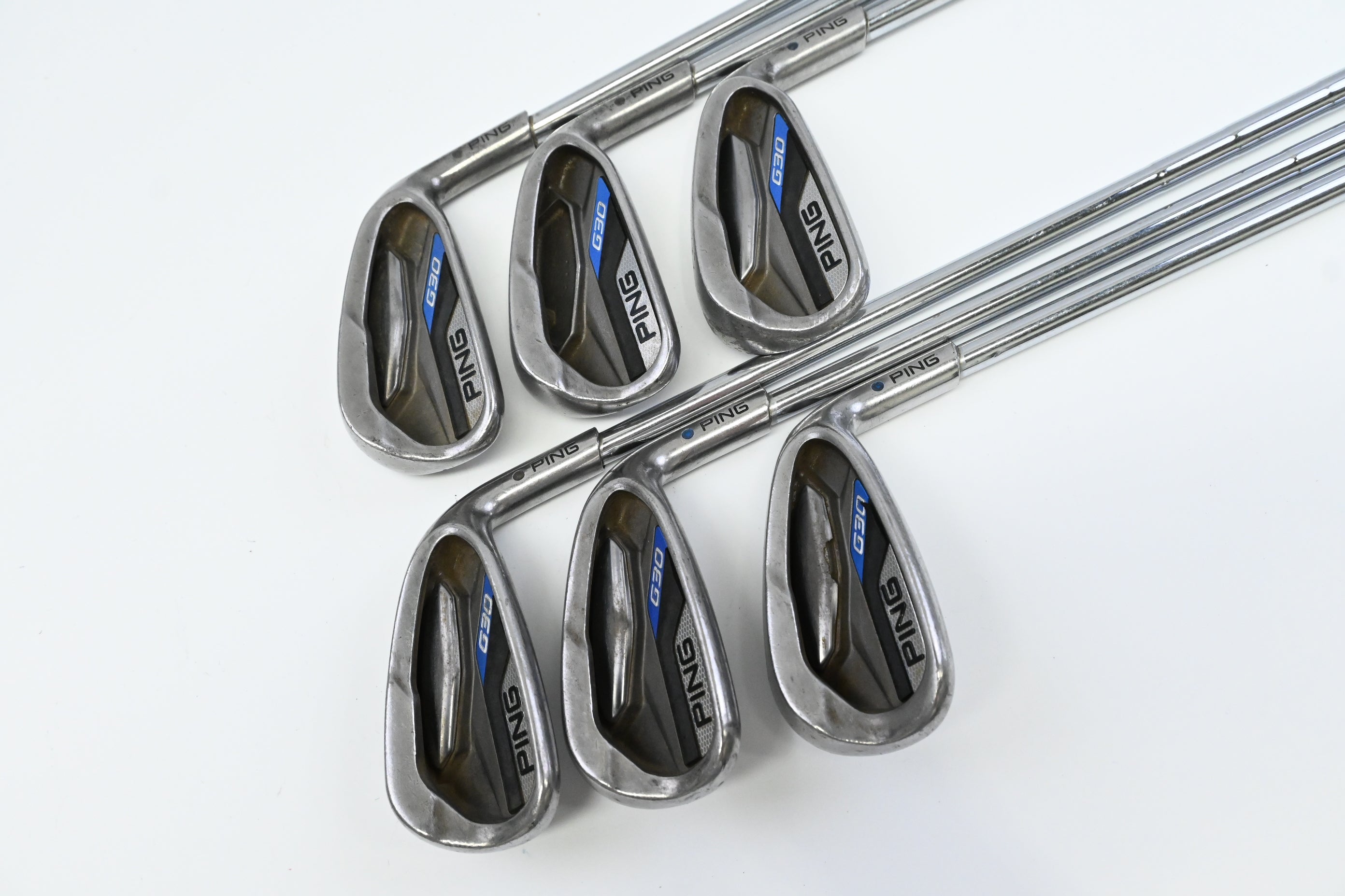 Ping G30 Irons / 5-PW / Black Dot / Regular Flex Ping CFS Distance Shafts
