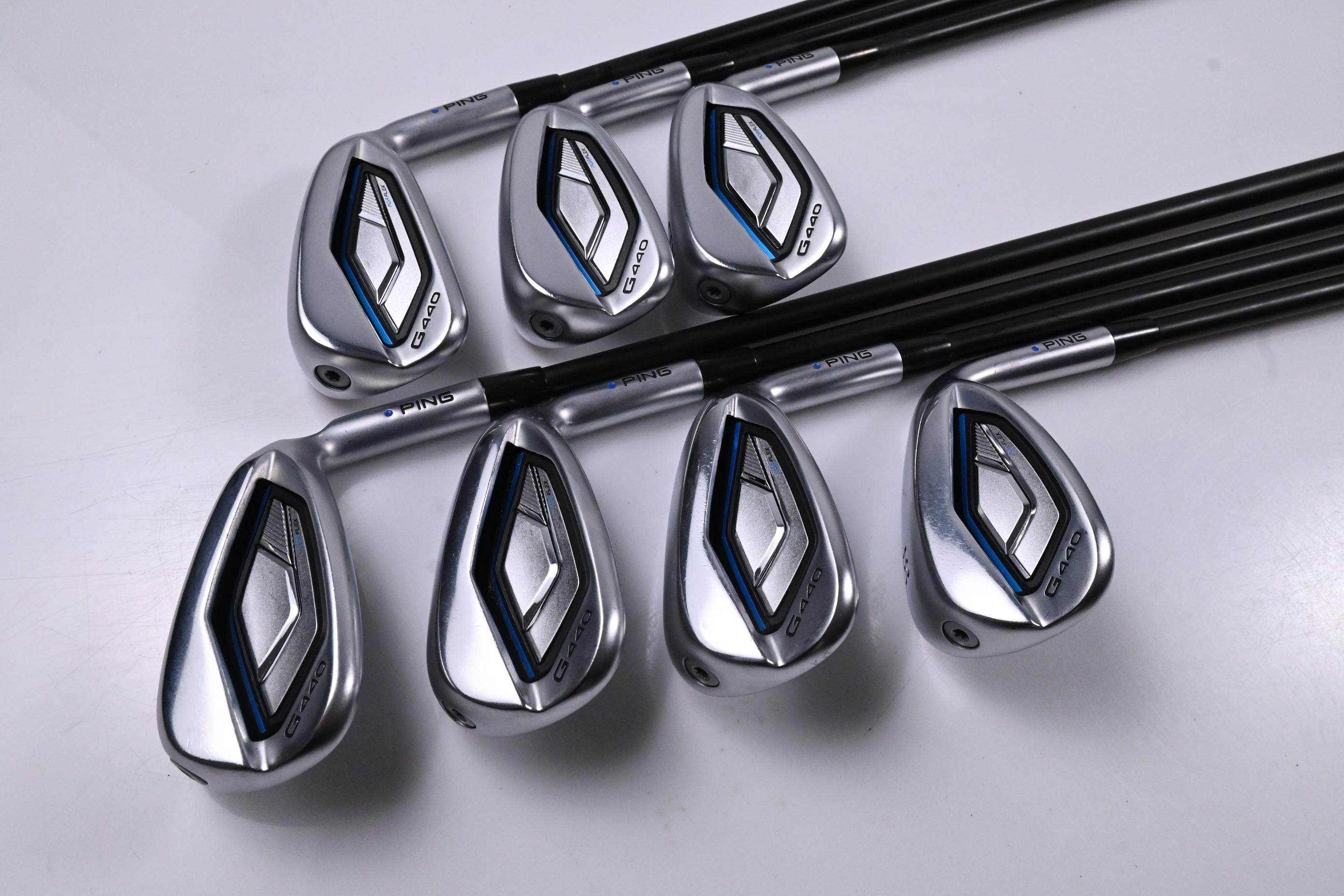 Ping G440 Irons / 7-PW+GW+52°+56° / Blue Dot / Senior Flex Ping Alta CB Blue
