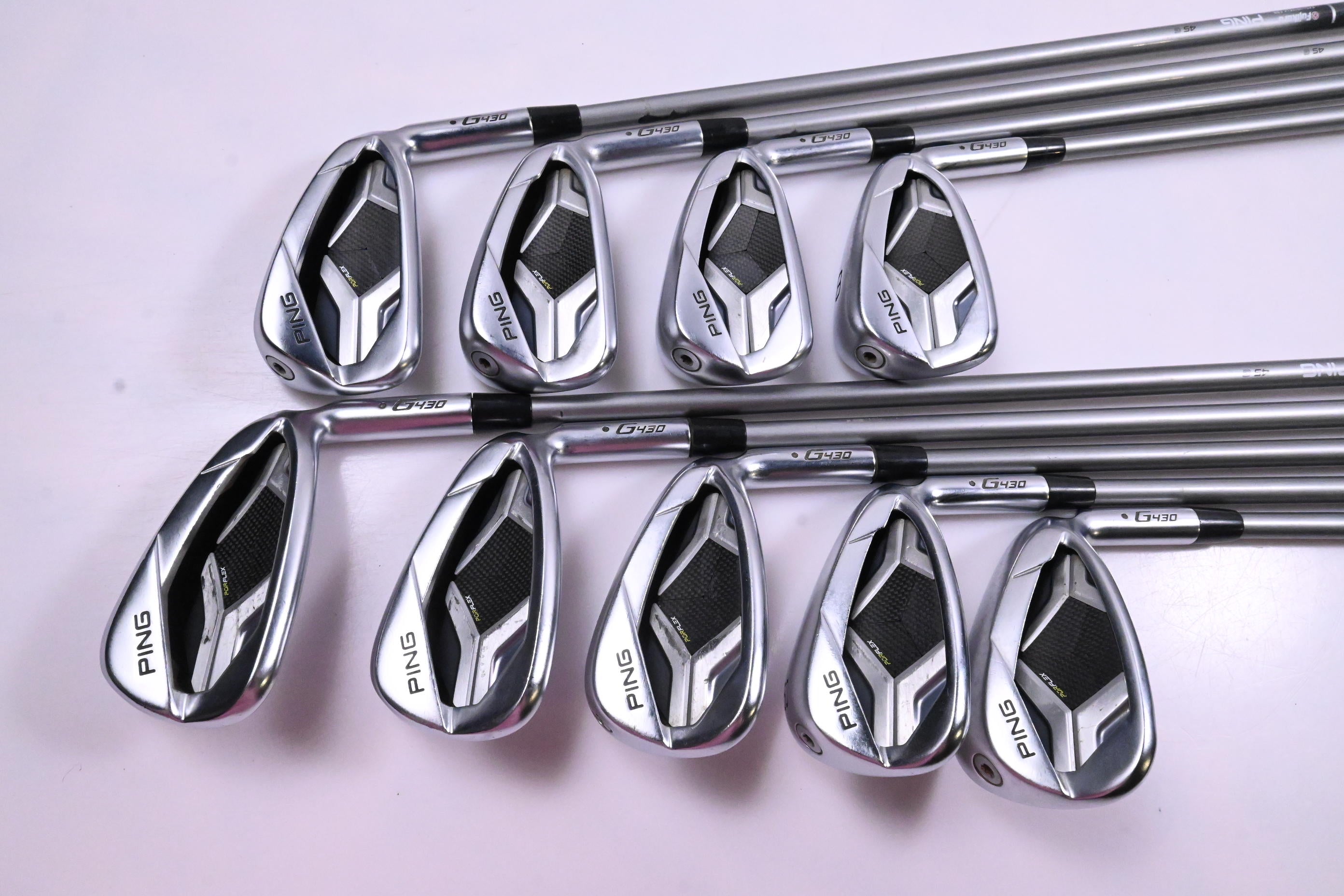 Ping G430 Irons / 5-PW+45°+50°+54° / Black Dot / Senior Flex Ping Alta Quick 45