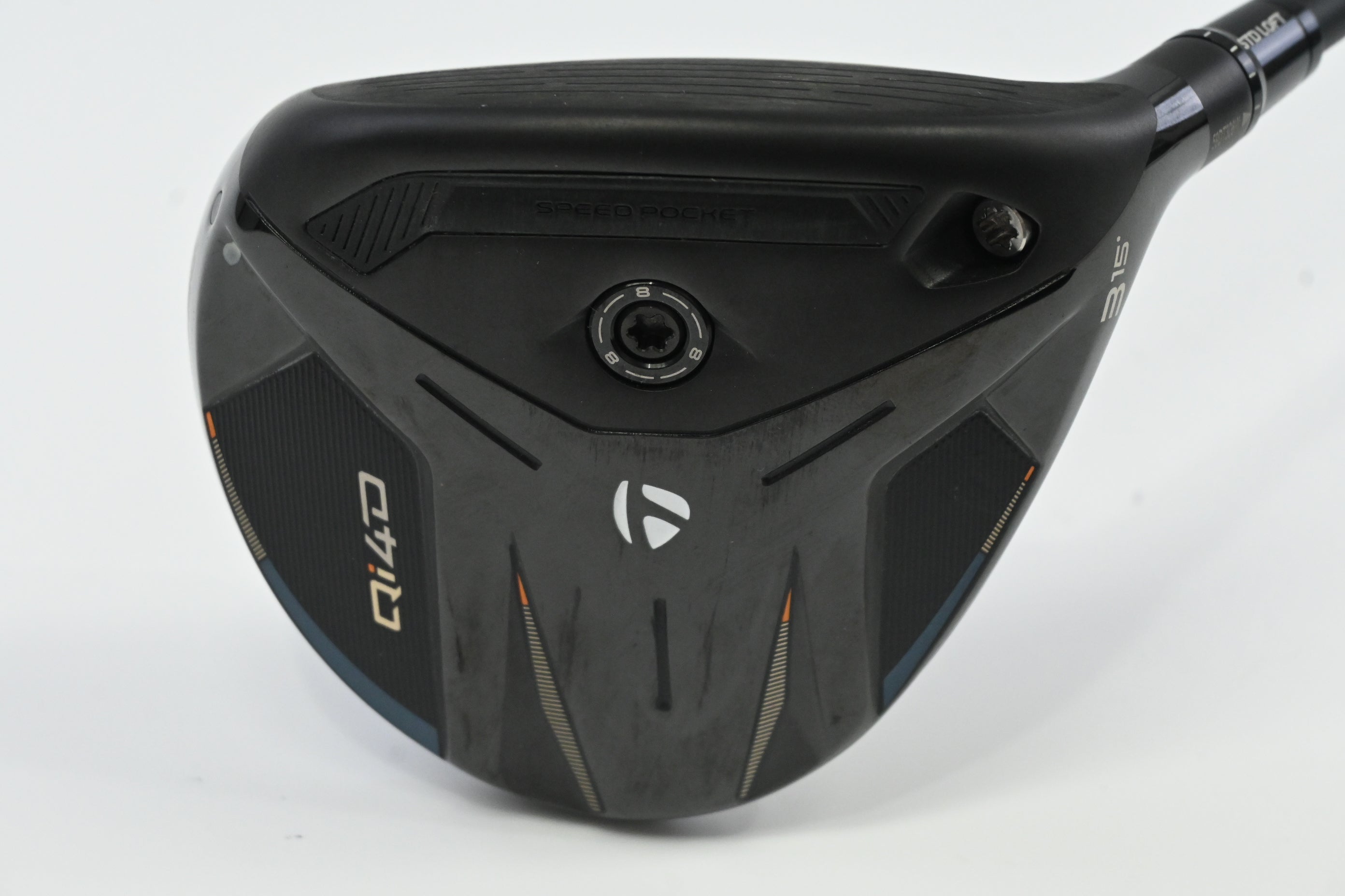Taylormade Qi4D #3 Wood / 15 Degree / Stiff Flex Taylormade Reax White 65 Shaft