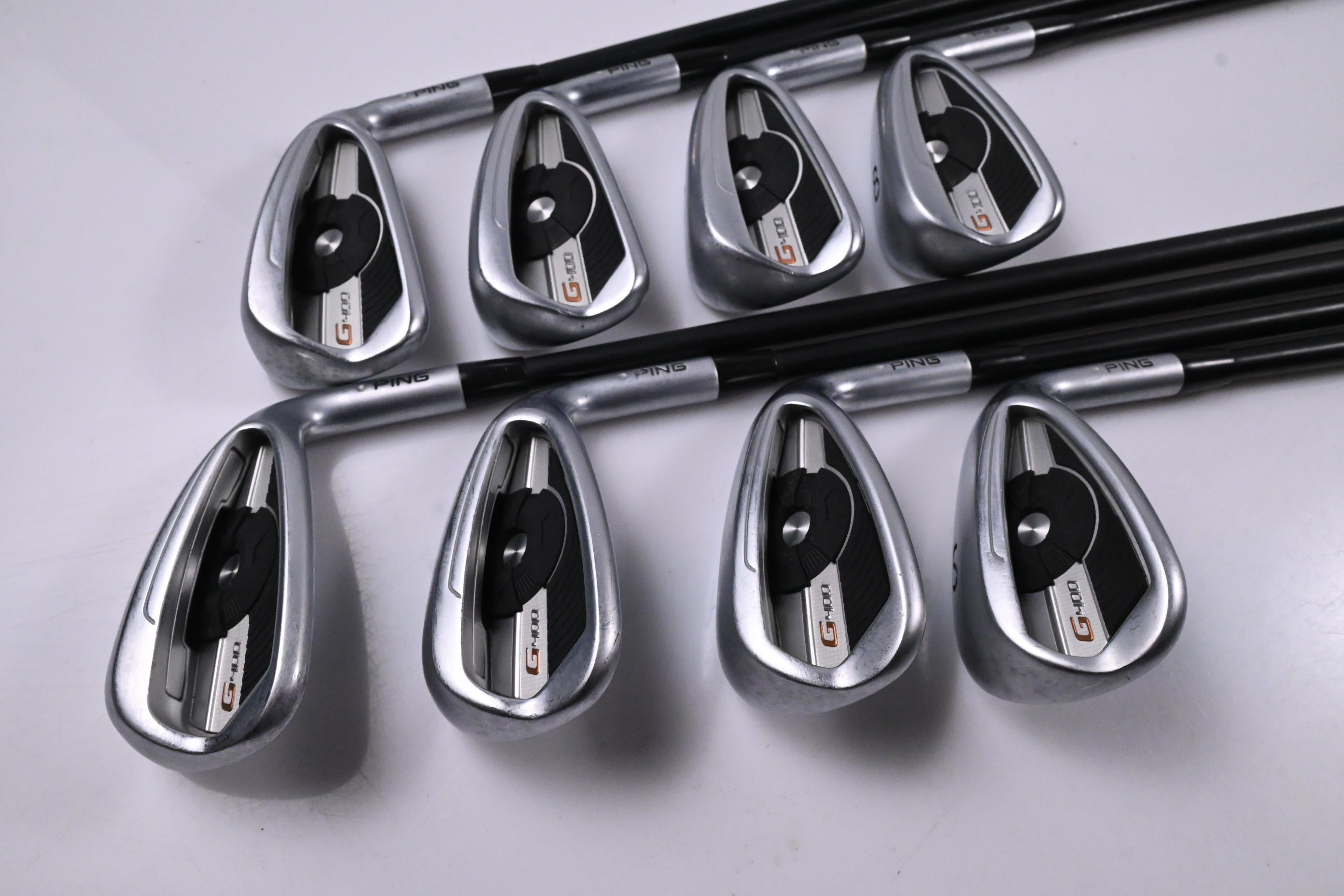 Ping G400 Irons / 5-PW+GW+SW / Silver Dot / Regular Flex Ping Alta CB Shafts