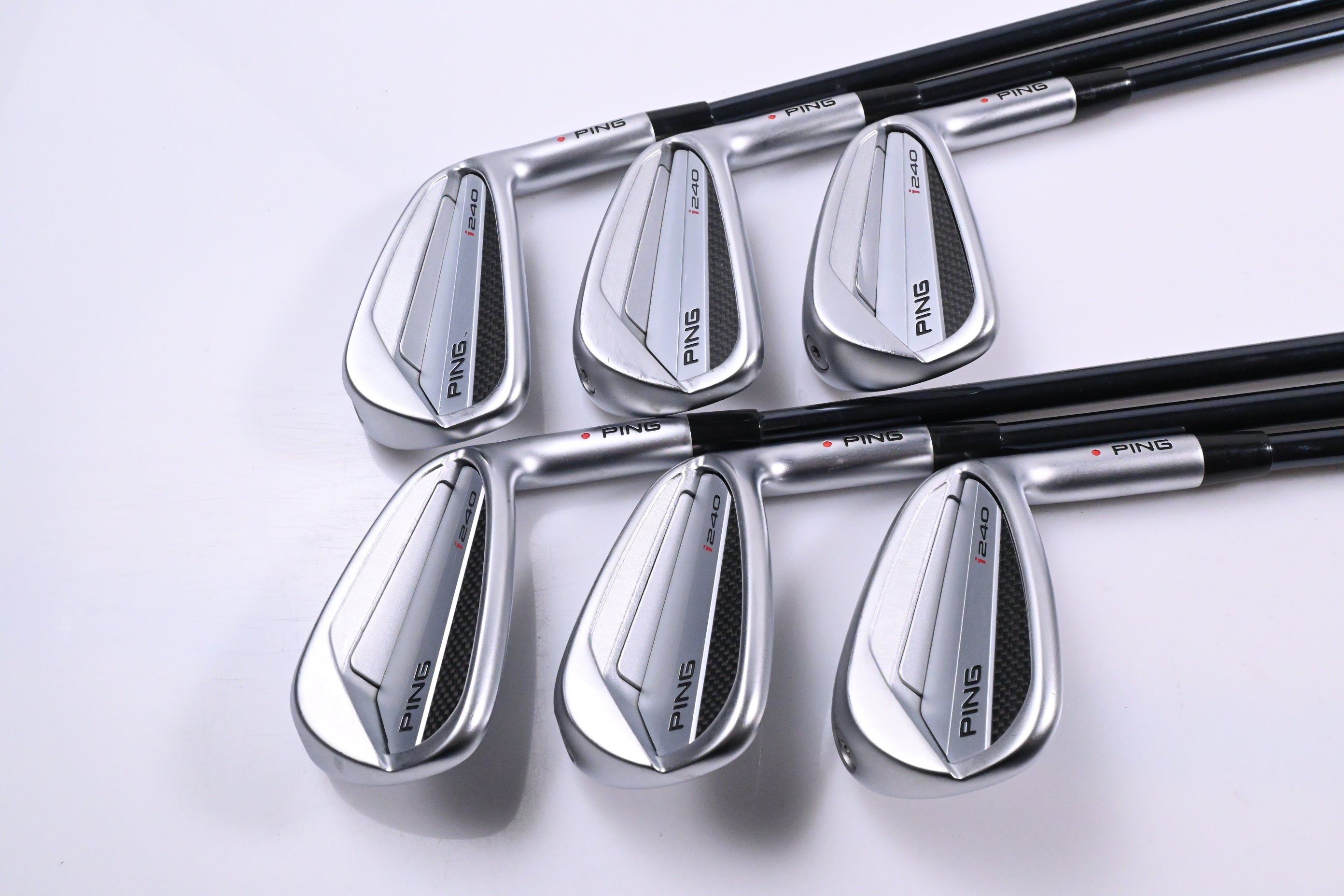 Ping I240 Irons / 5-PW / Red Dot / Stiff Flex UST Recoil Dart 75 Shafts