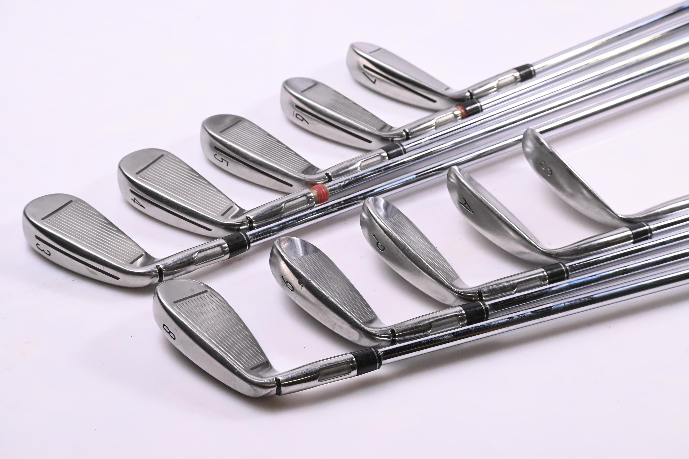 Taylormade M3 Irons / 3-PW+GW+SW / Stiff Flex KBS Tour C-Taper 105 Shafts