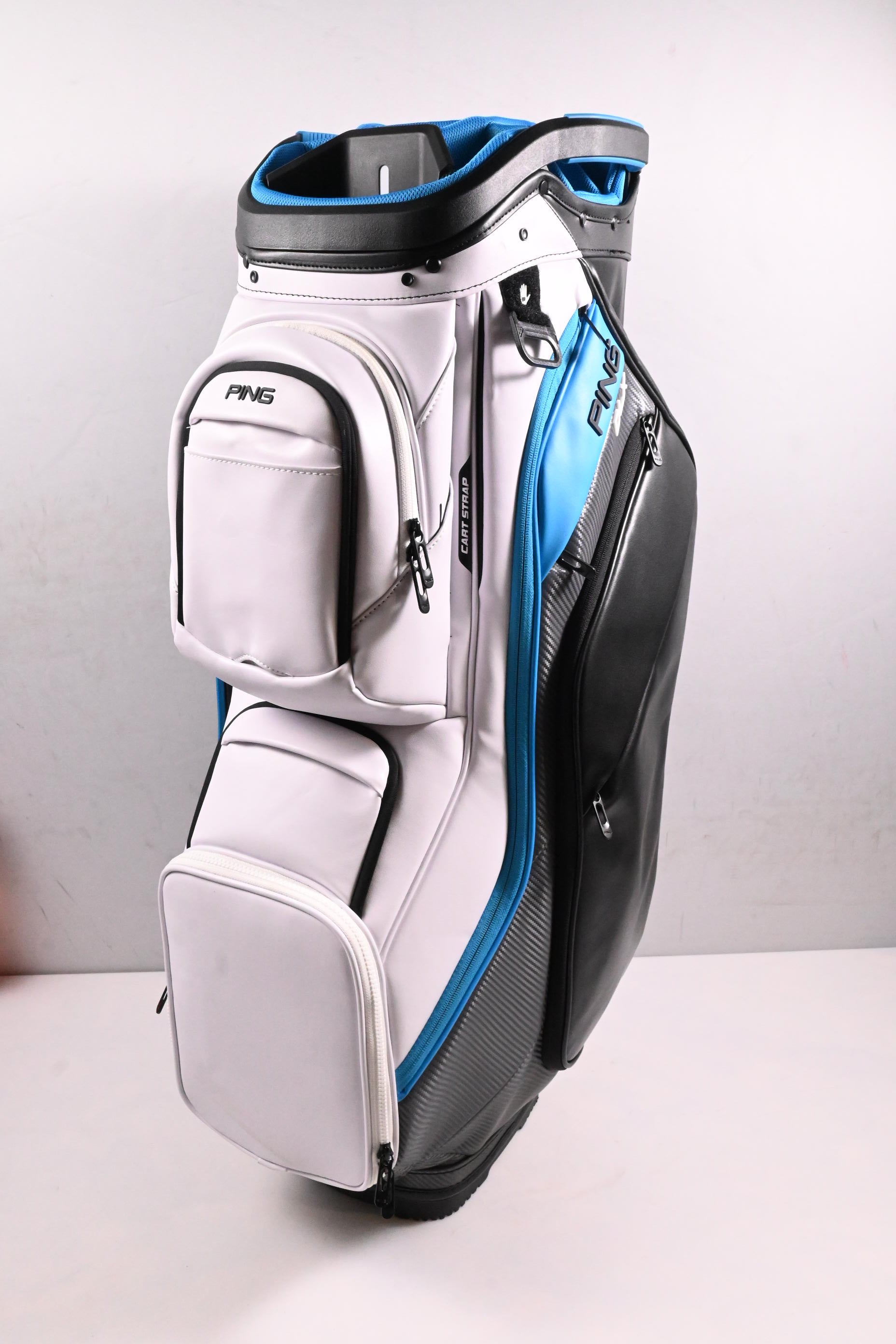 Ping DLX Cart Bag / 15-Way Divider / Black, White, Blue