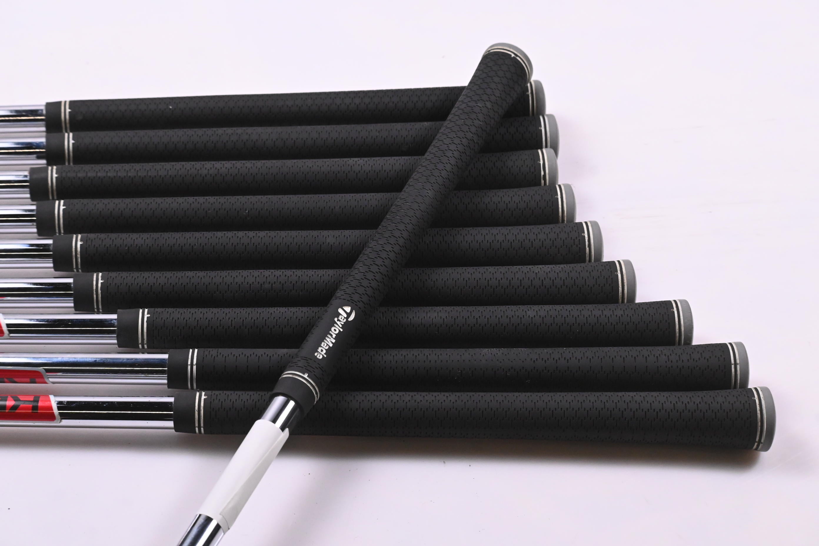 Taylormade M3 Irons / 3-PW+GW+SW / Stiff Flex KBS Tour C-Taper 105 Shafts