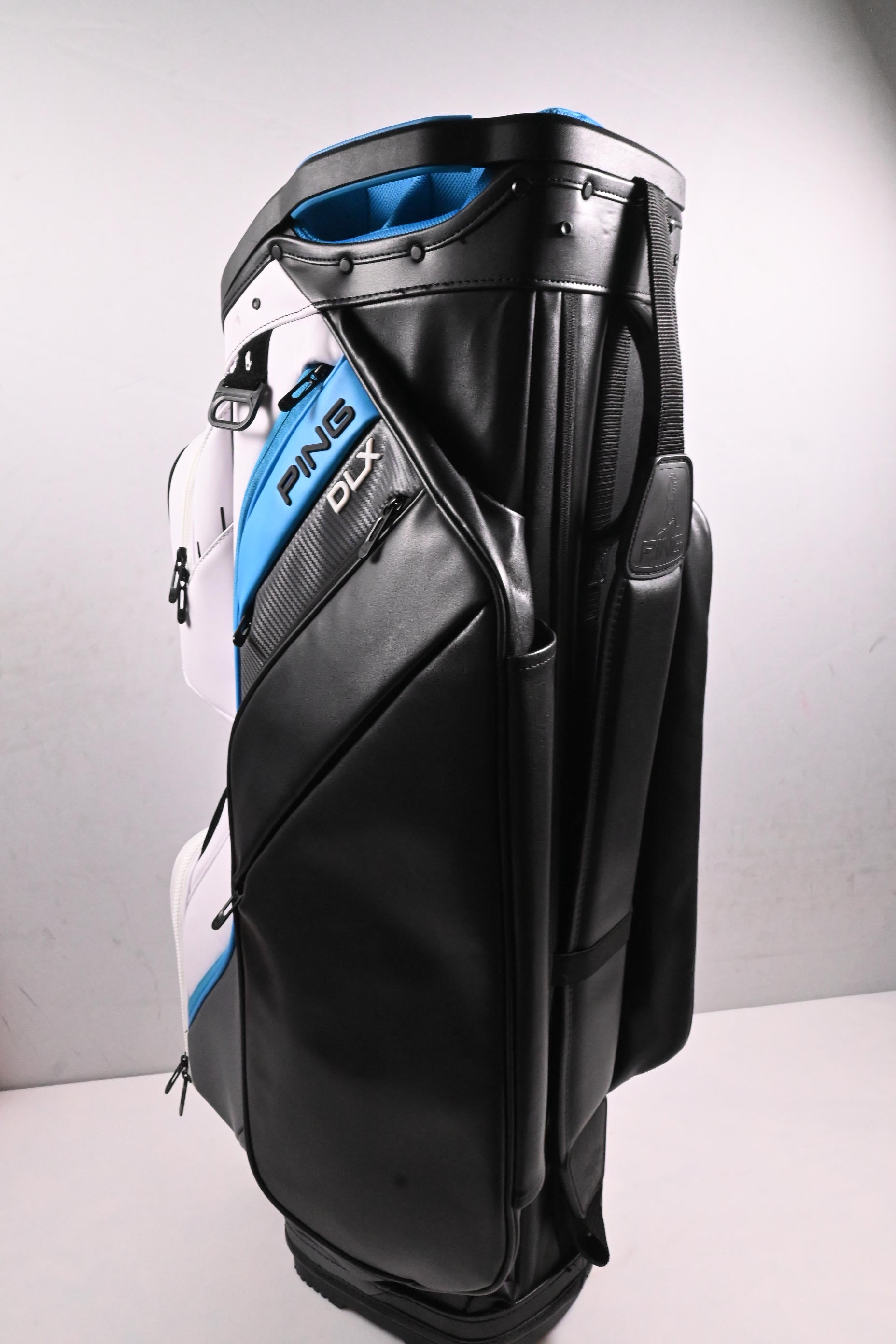 Ping DLX Cart Bag / 15-Way Divider / Black, White, Blue