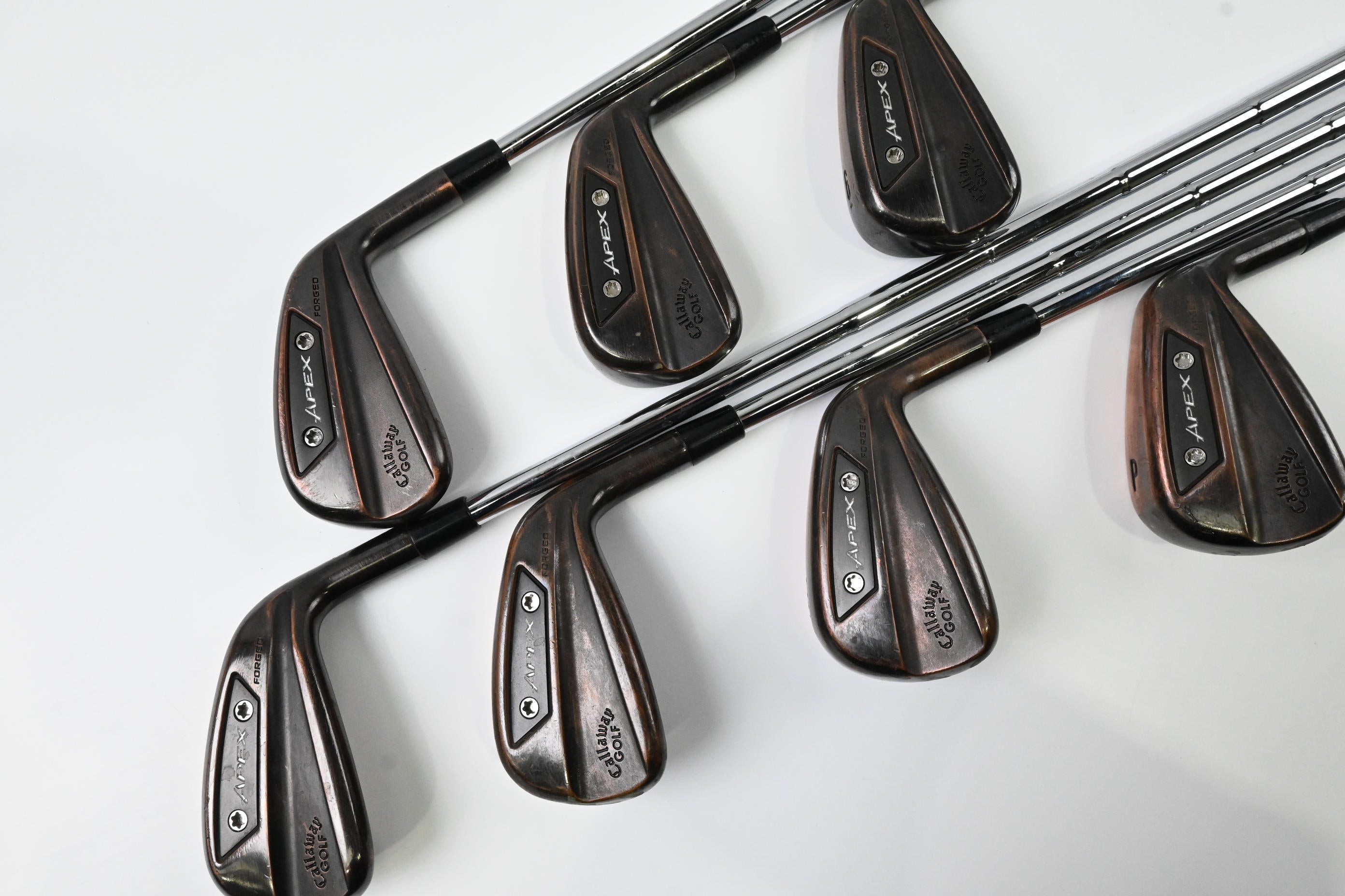 Callaway Apex Ai200 Brushed Copper Irons / 4-PW / Stiff Flex Dynamic Gold MID