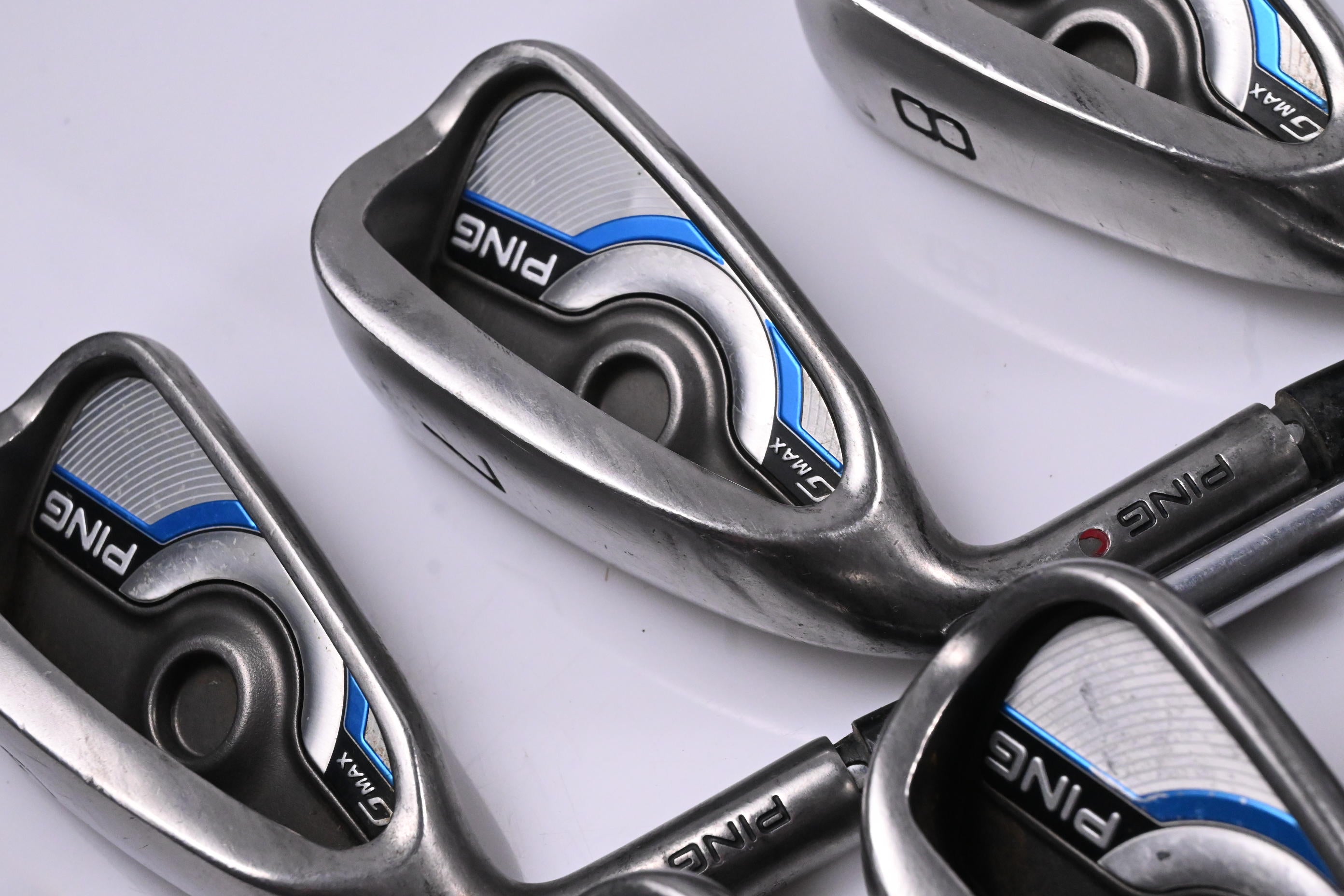 Left Hand Ping GMax Irons / 6-PW+SW / Red Dot / Senior Flex Ping CFS Shafts