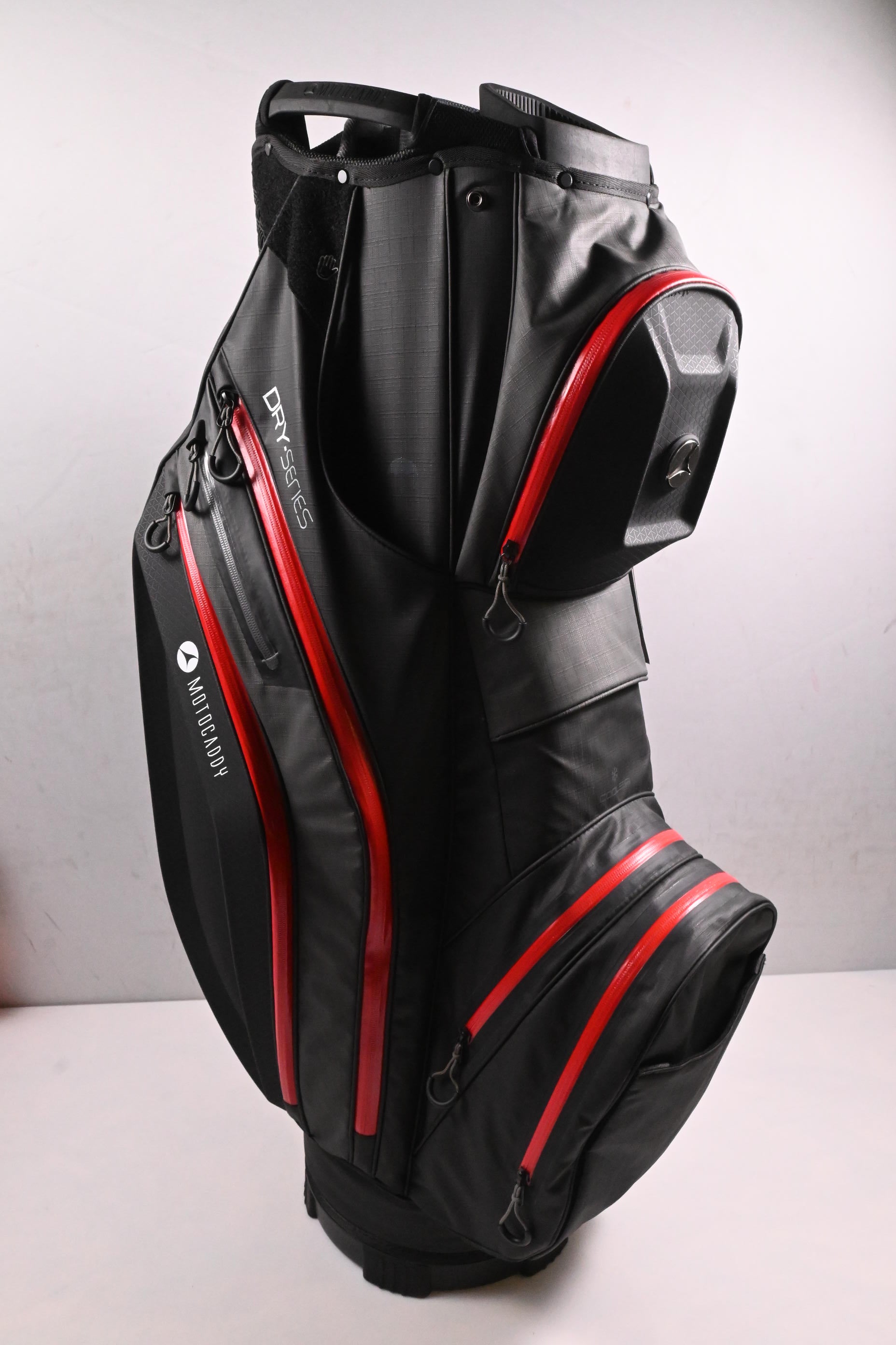 Motocaddy Dry Series Cart Bag / 14-Way Divider / Black, Red