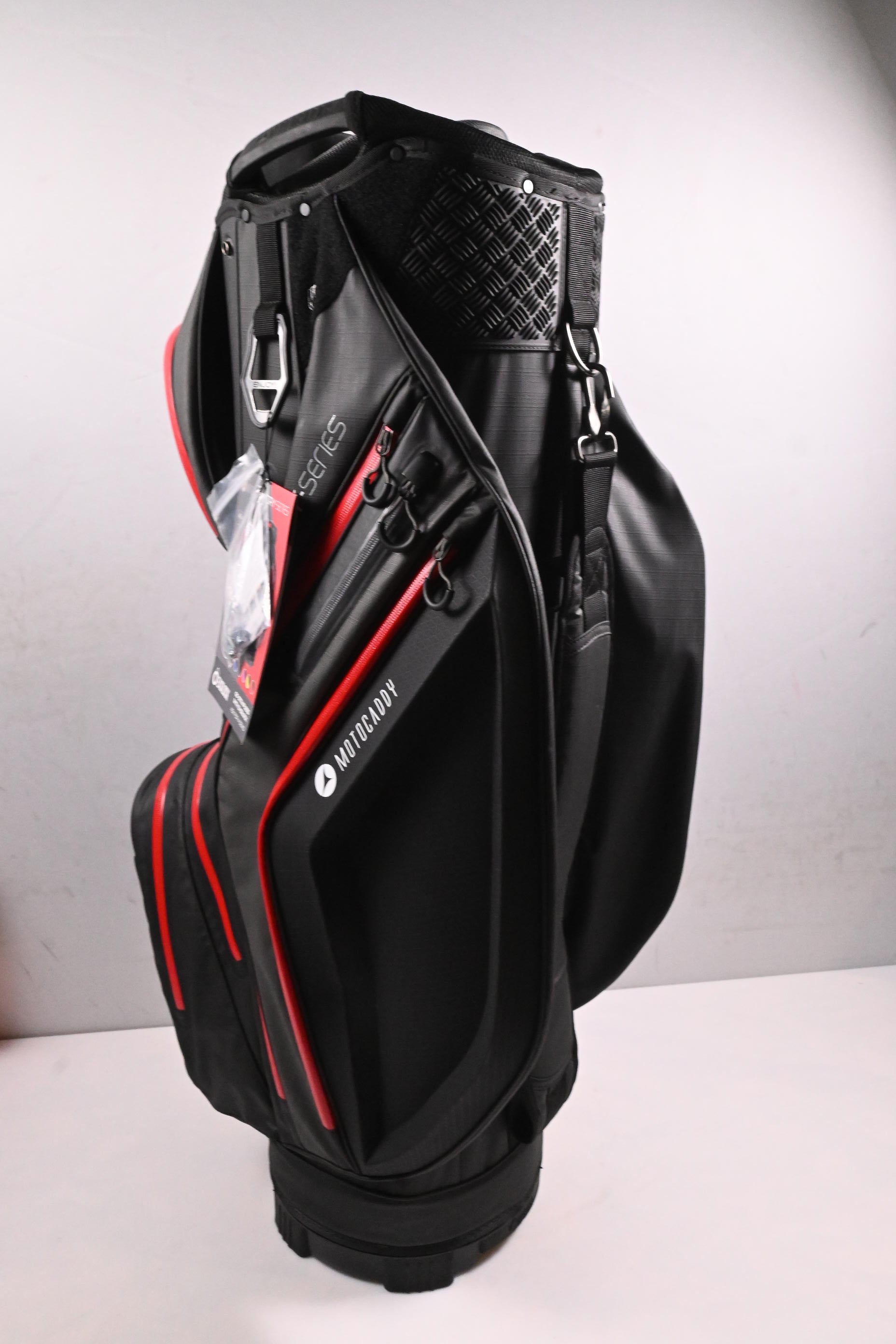 Motocaddy Dry Series Cart Bag / 14-Way Divider / Black, Red