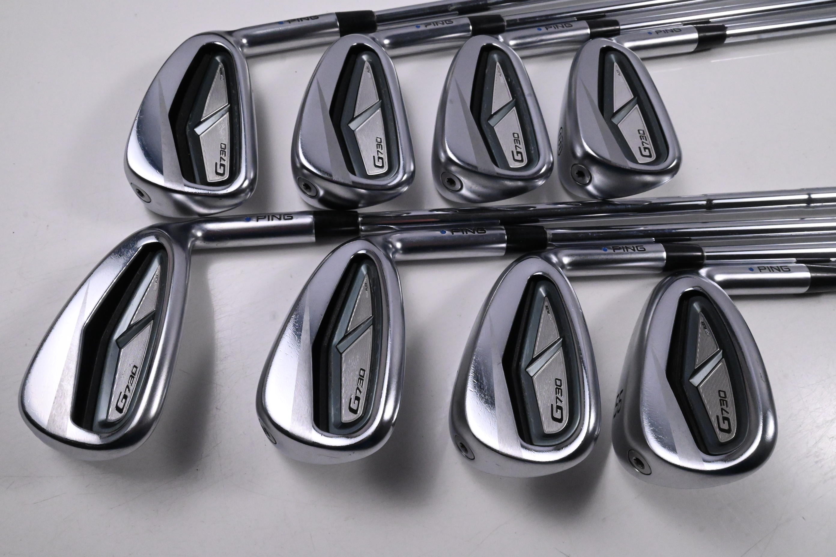 Ping G730 Irons / 5-PW+GW+SW / Blue Dot / Regular Flex Dynamic Gold Mid 100