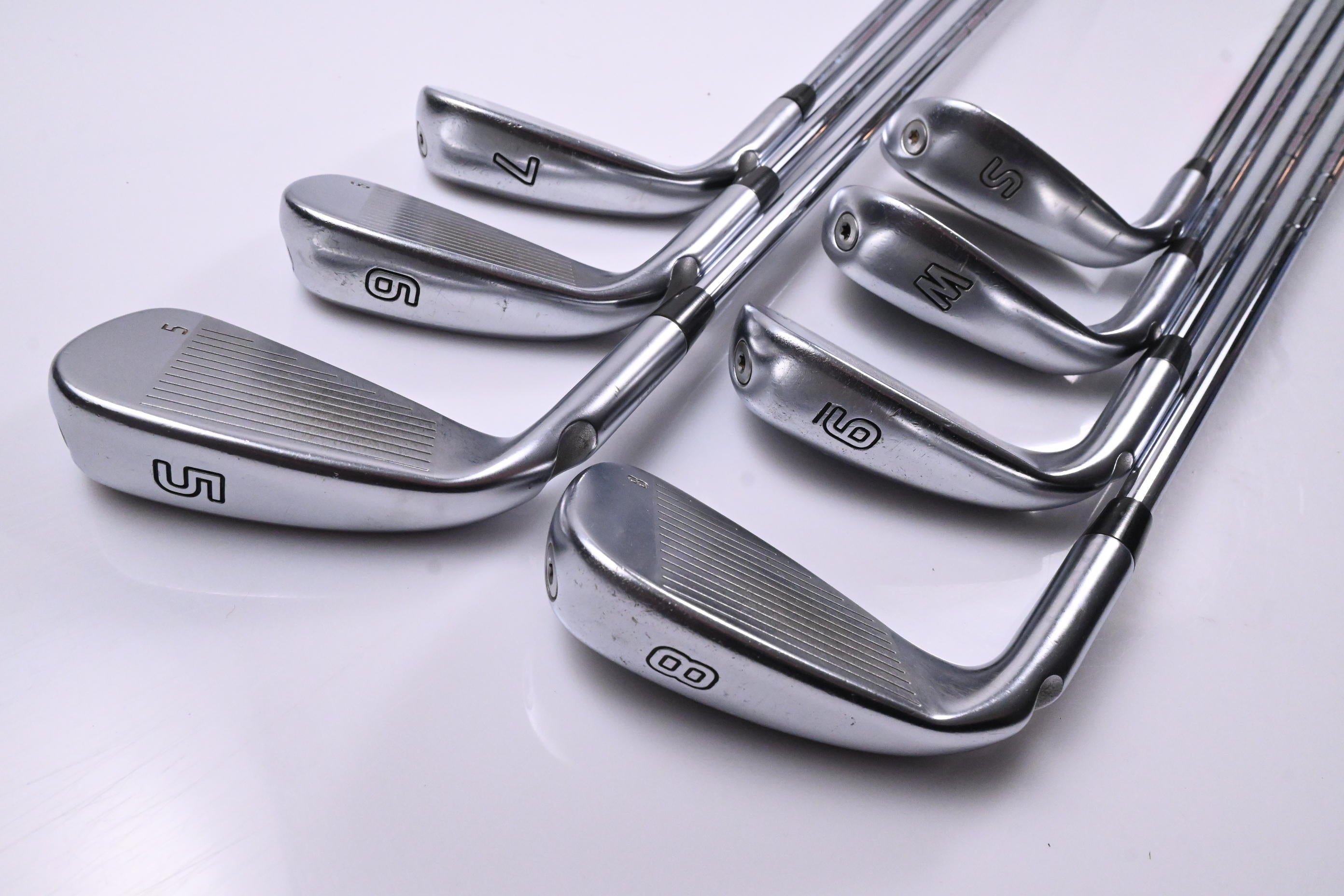 Ping G410 Irons / 5-PW+SW / Black Dot / Stiff Flex Ping AWT 2.0 Shafts
