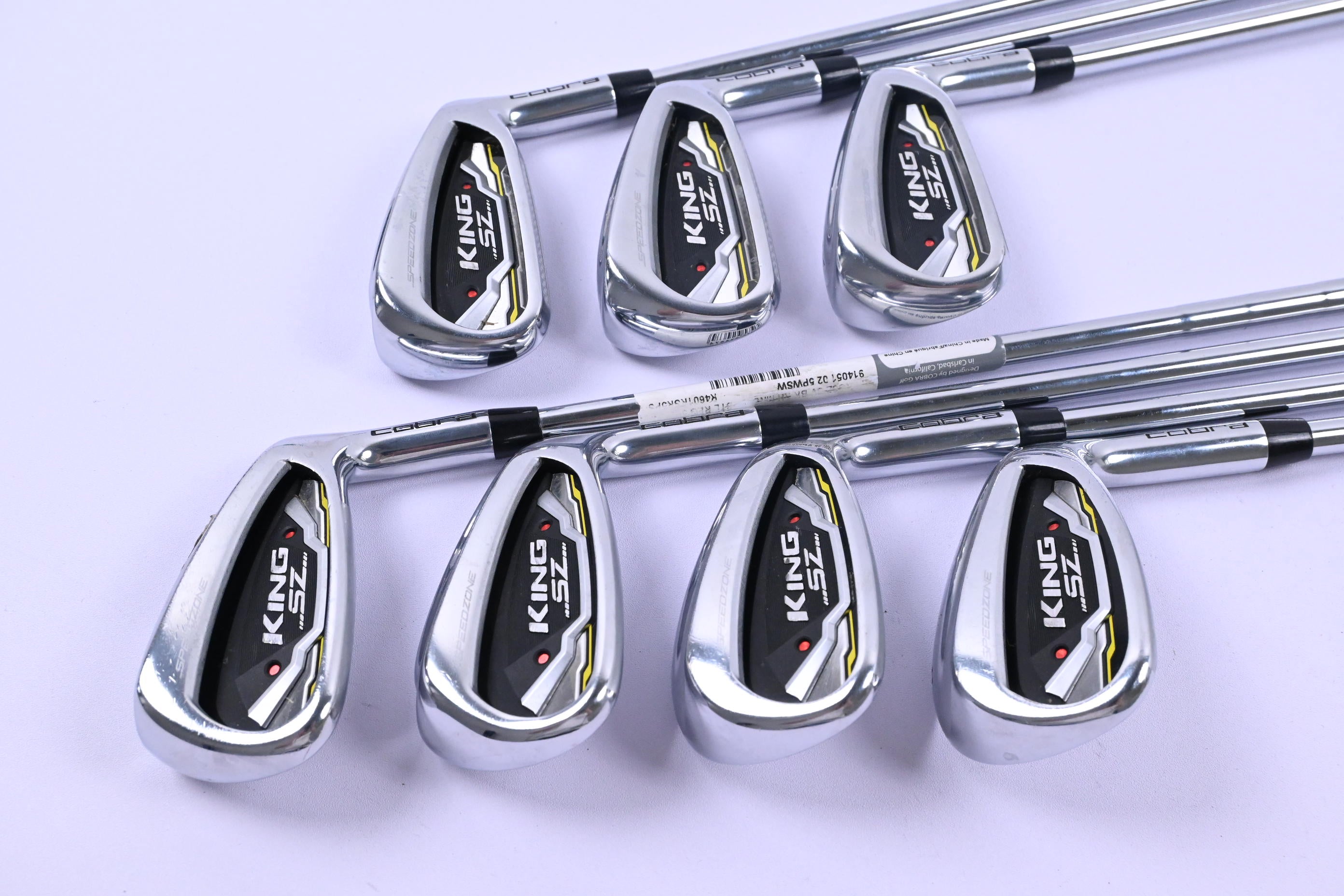 Cobra King Speedzone Irons / 5-PW+GW / Regular Flex KBS Tour 90 Shafts