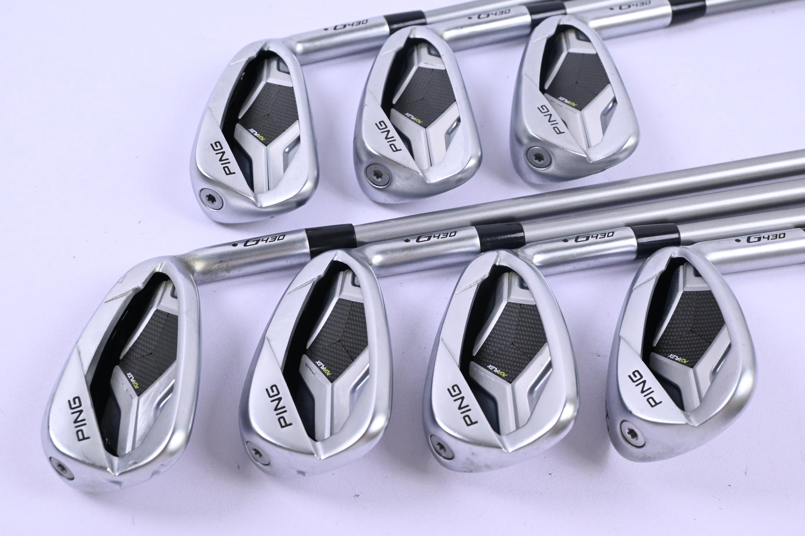 Ping G430 Irons / 5-PW+SW / Black Dot / Regular Flex Ping Alta Quick 45 Shafts