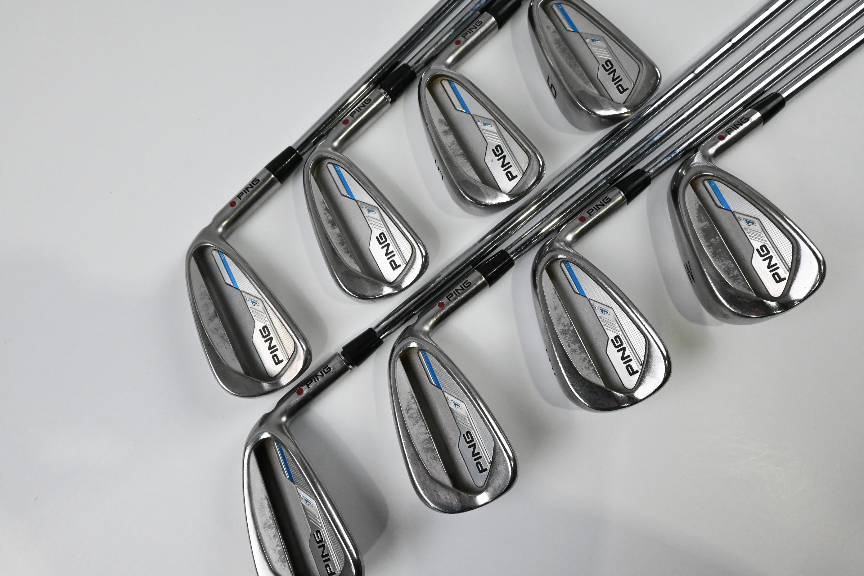 Ping i-Series E1 Irons / 3-PW / Maroon Dot / Stiff Flex Ping AWT 2.0 Shafts