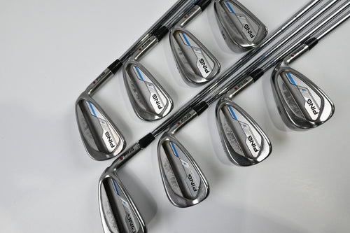 Ping i-Series E1 Irons / 3-PW / Maroon Dot / Stiff Flex Ping AWT 2.0 Shafts