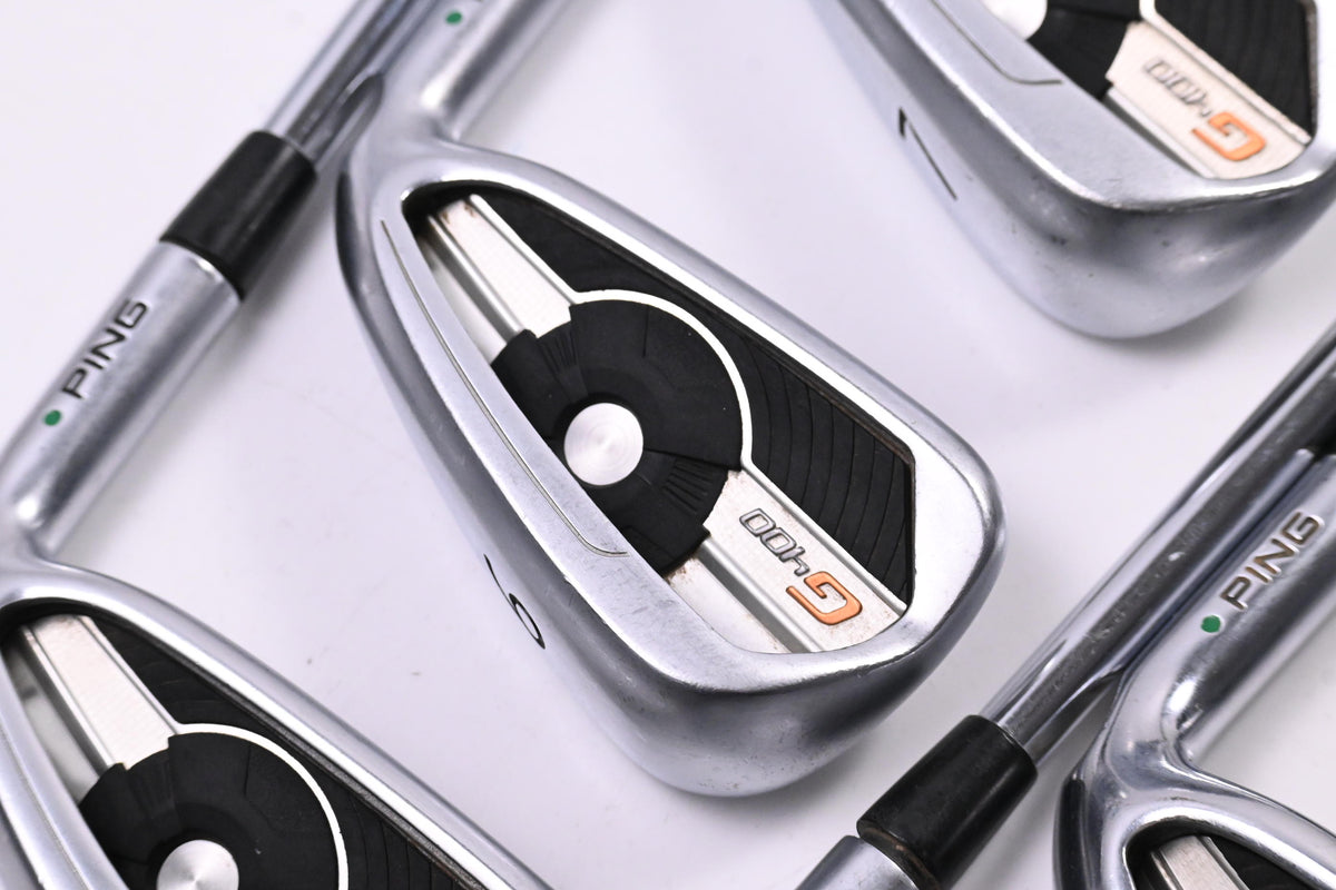 Ping G400 Irons / 5-PW / Green Dot / Stiff Flex KBS Tour 120 Shafts