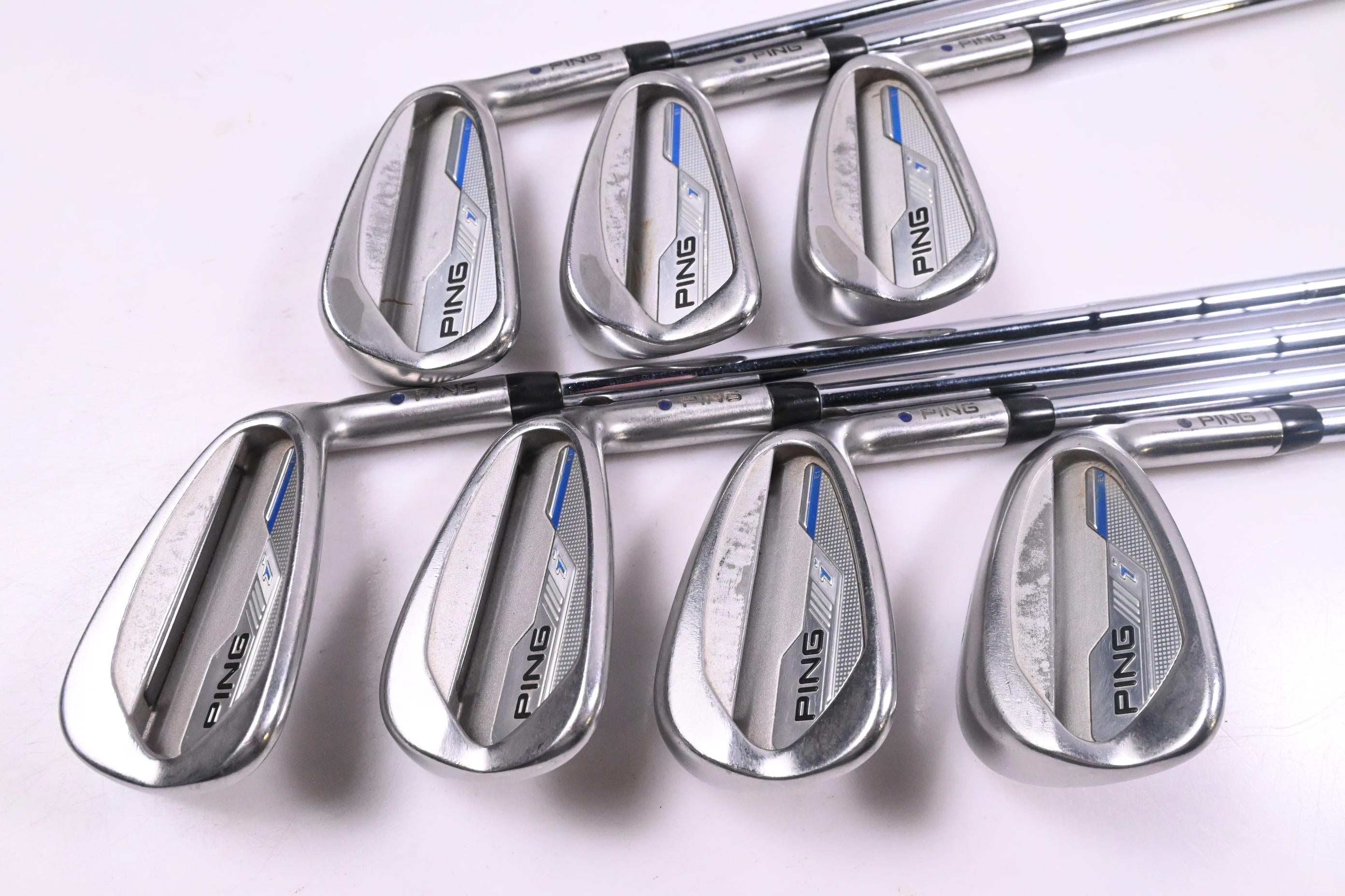 Ping i-Series E1 Irons / 5-PW+GW / Purple Dot / Stiff Flex Steel Shafts