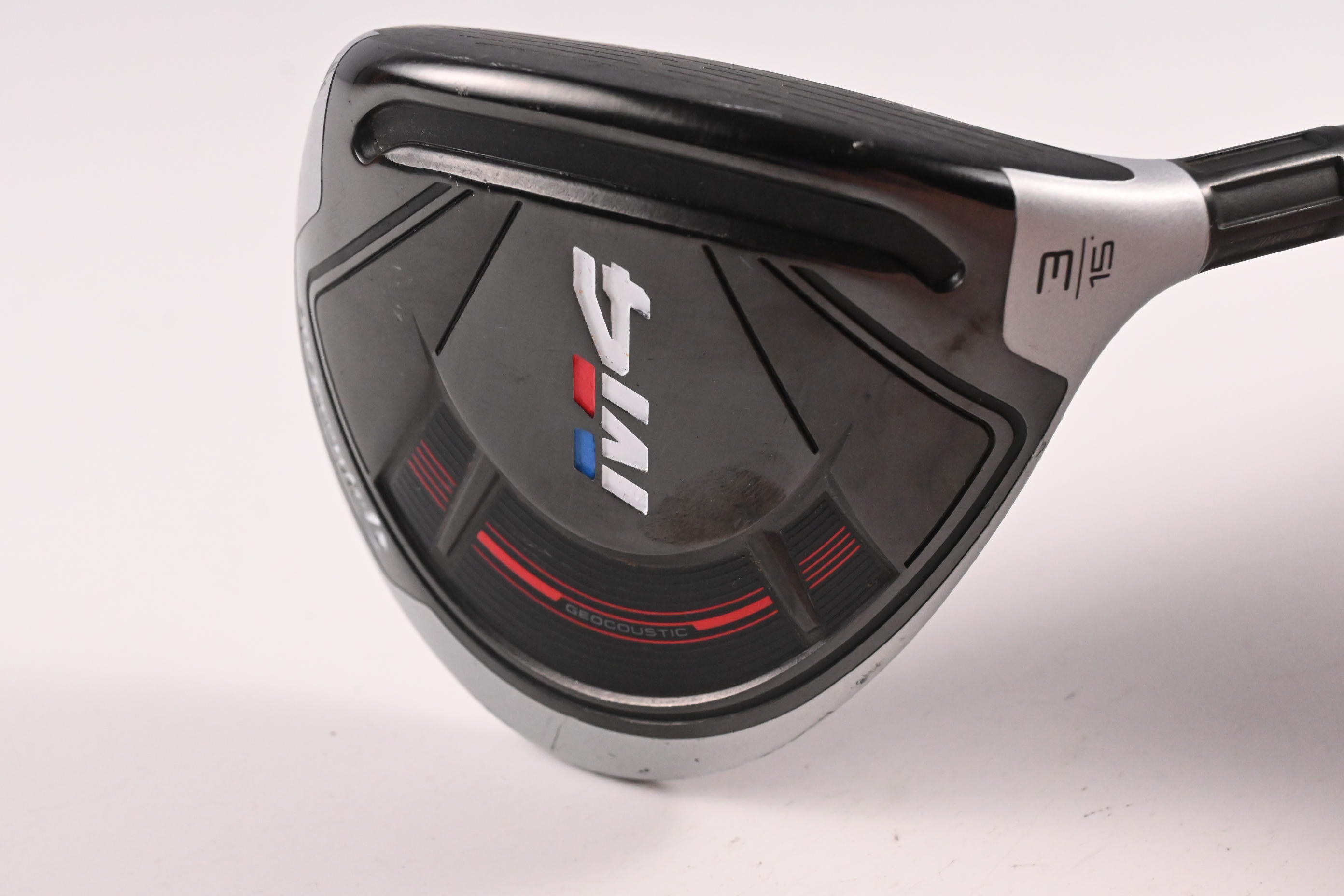 Taylormade M4 #3 Wood / 15 Degree / Stiff Flex Fujikura Atmos Red 6 Shaft