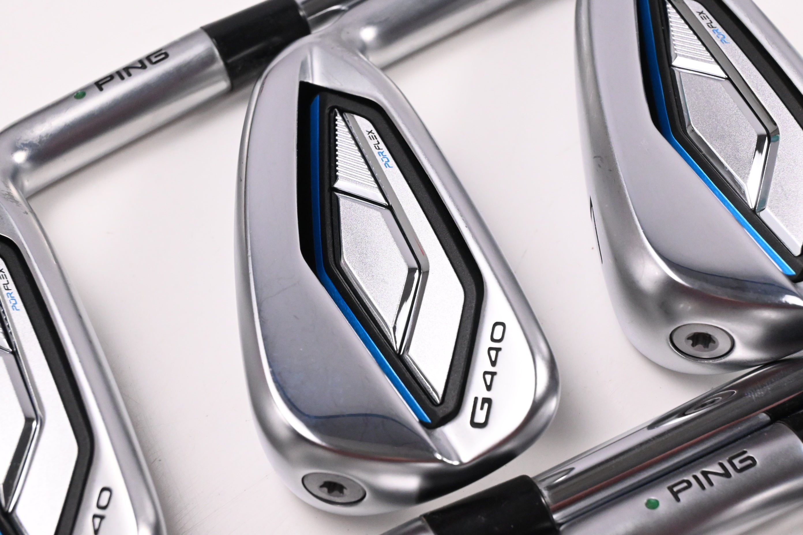 Ping G440 Irons / 5-PW+UW / Green Dot / Regular Flex Dynamic Gold R300 Shafts