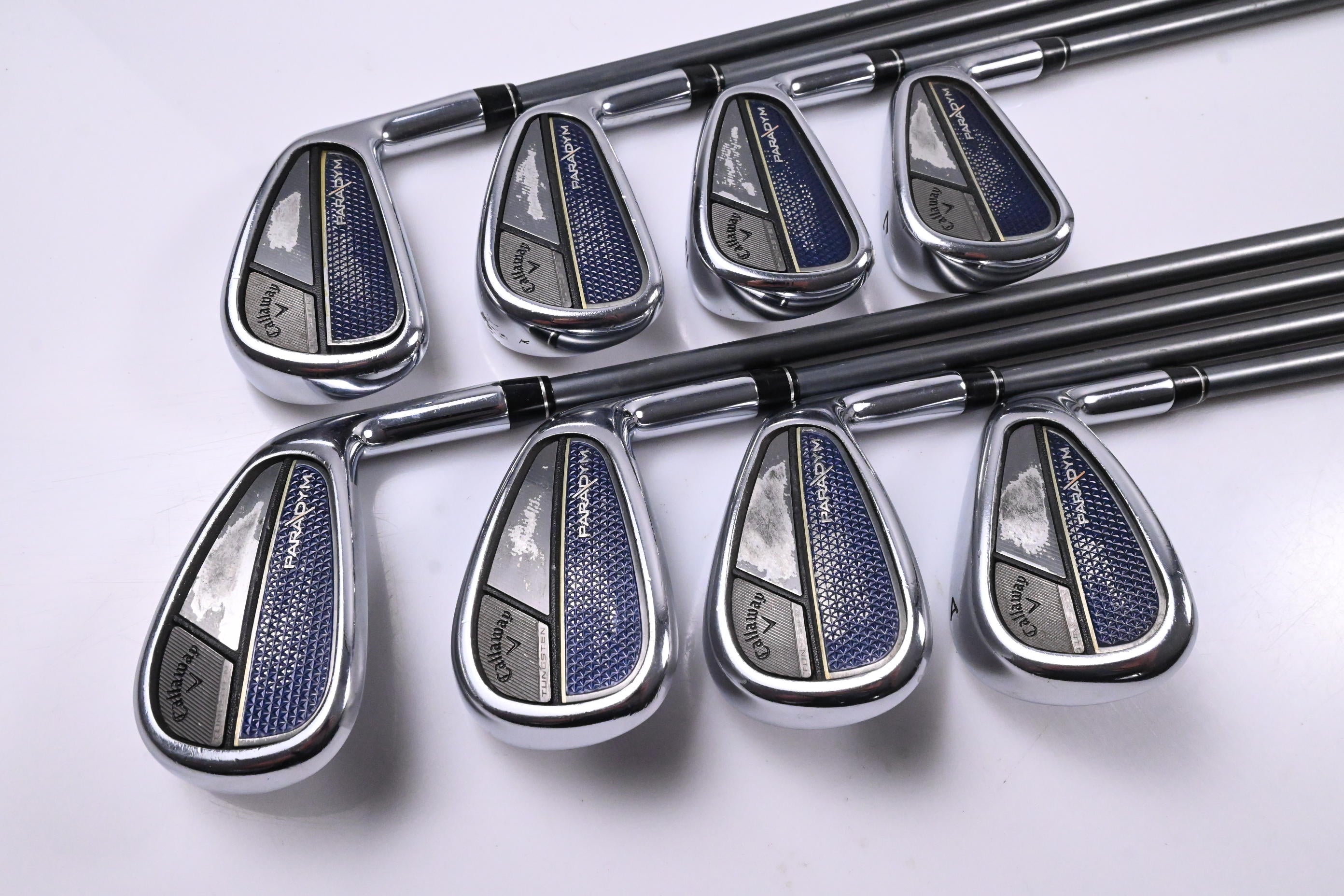 Callaway Paradym Irons / 4-PW+AW / Stiff Flex HZRDUS Gen4 Silver 75 Shafts