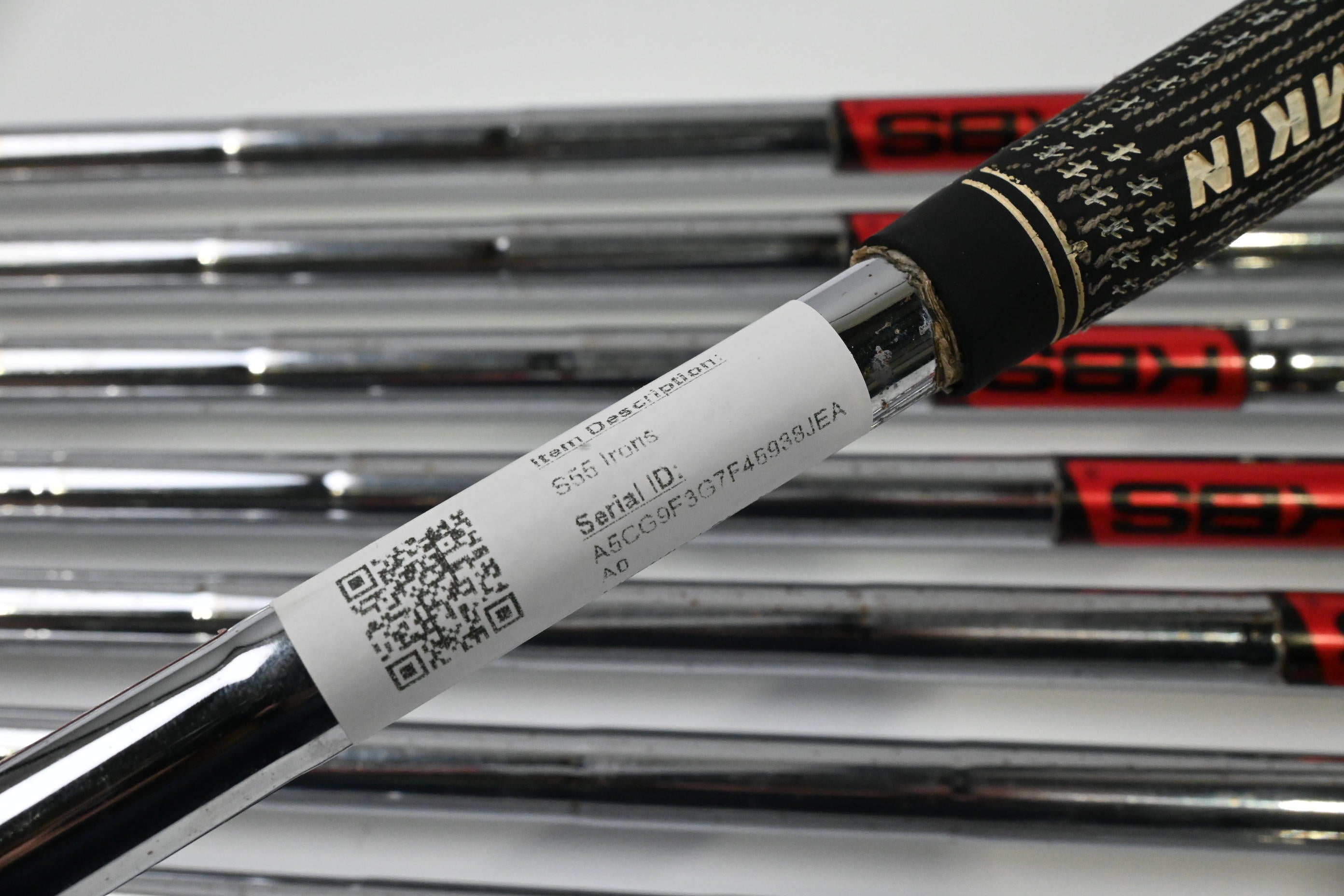 Ping S55 Irons / 3-PW / Black Dot / Stiff Flex KBS Tour 120 Shafts