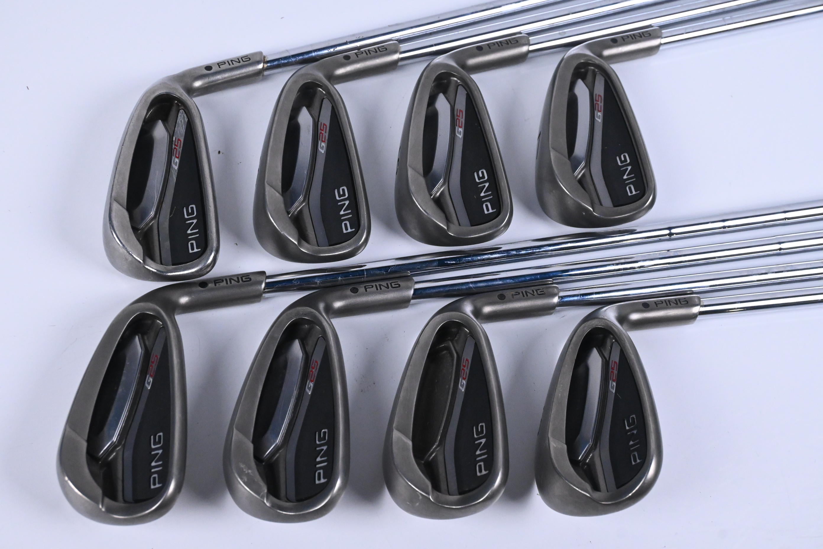 Ping G25 Irons / 4-PW+SW / Black Dot / Regular Flex Ping CFS Steel Shafts