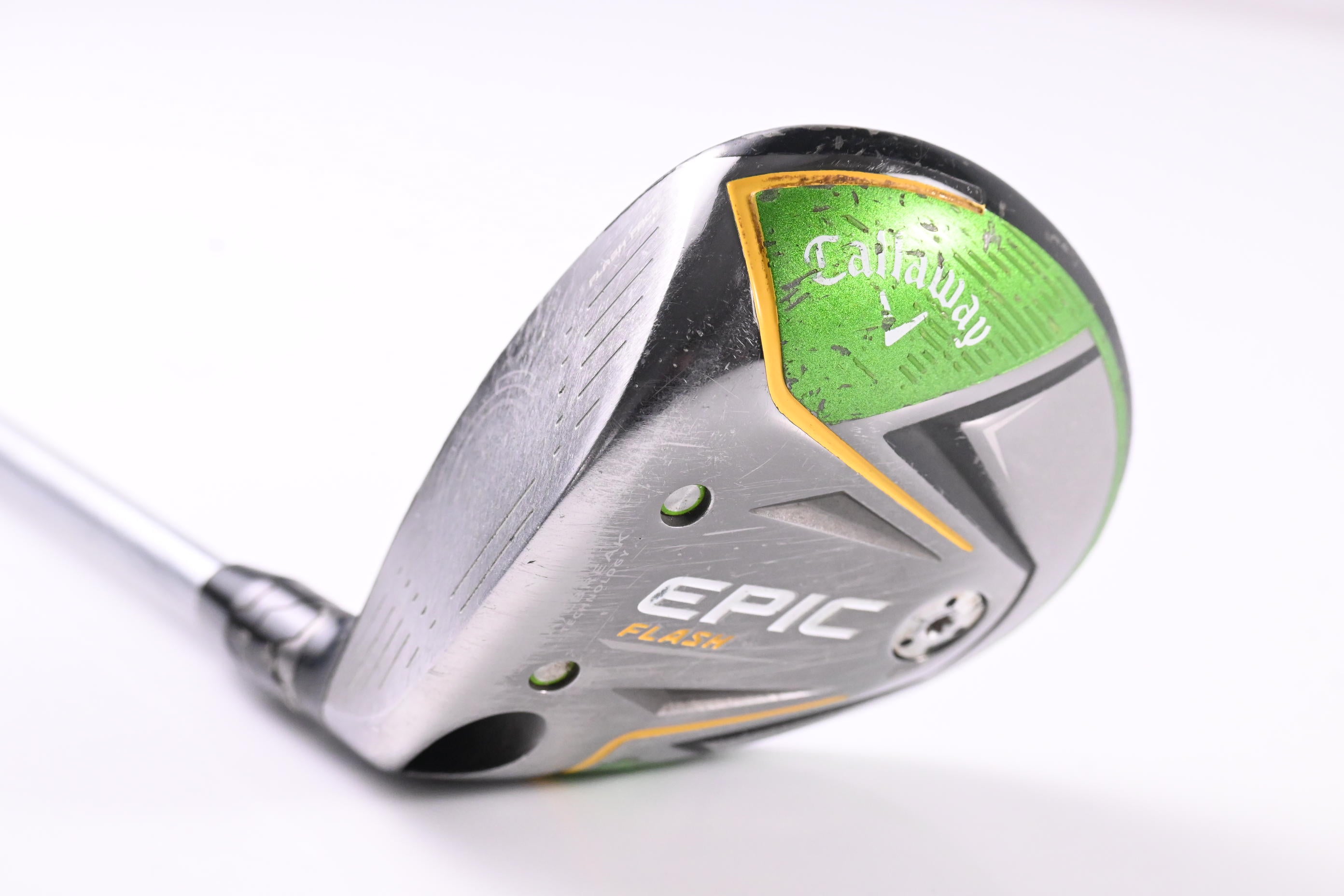 Left Hand Callaway Epic Flash #3 Wood / 15 Degree / Senior Flex Evenflow Green